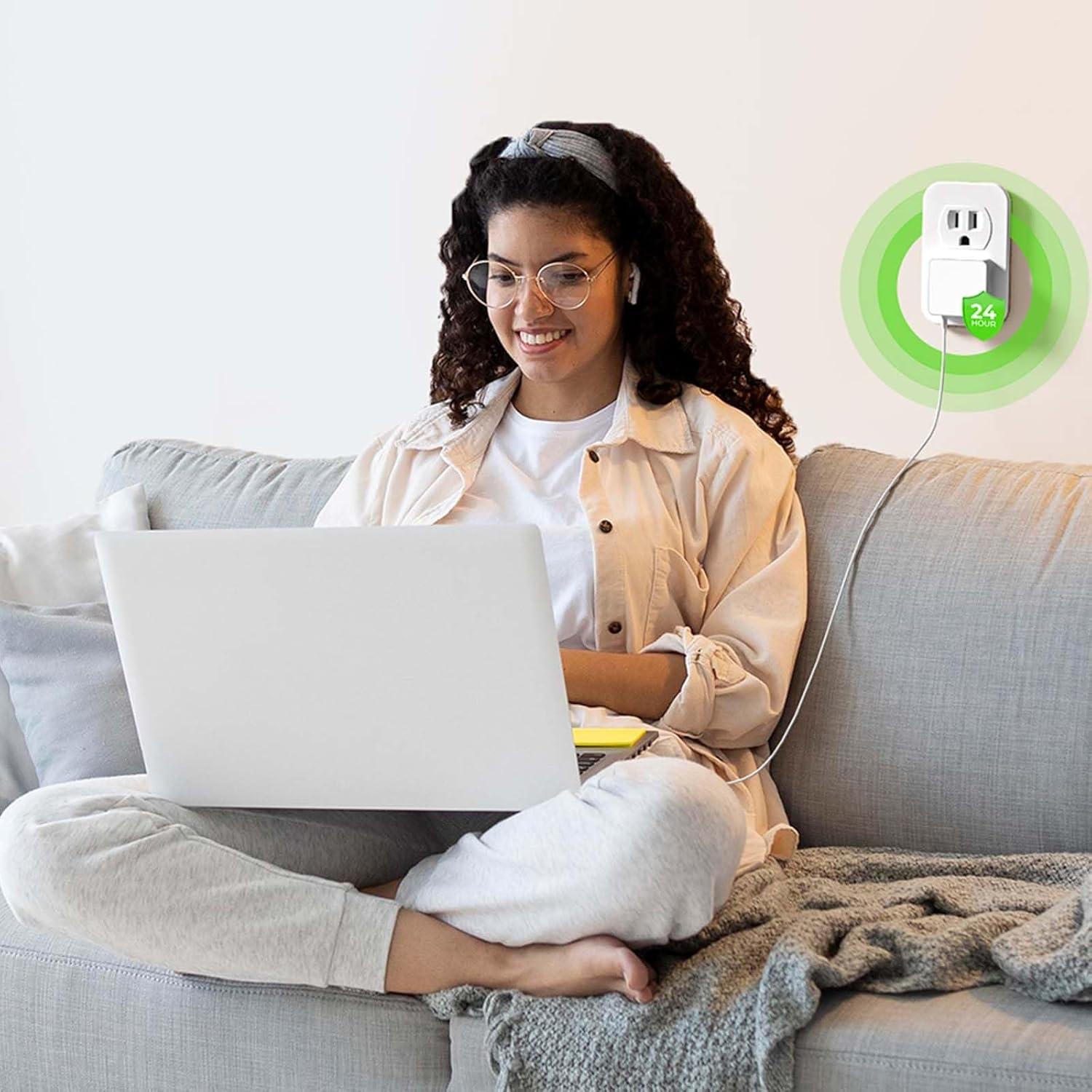 Cargador de pared USB C Nekmit 65W, 4 puertos, blanco