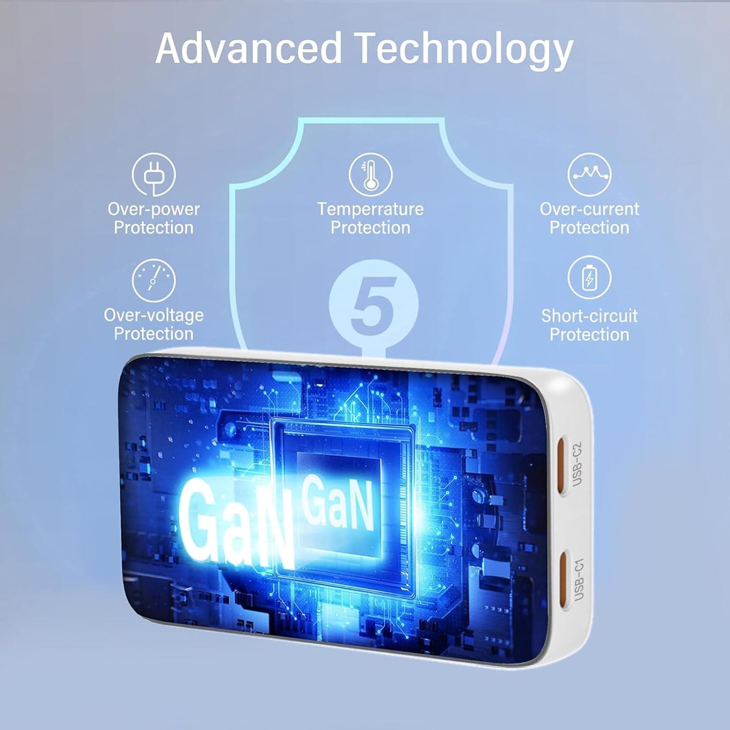 Cargador de pared USB C 45W RUIFEI 2 puertos carga rápida