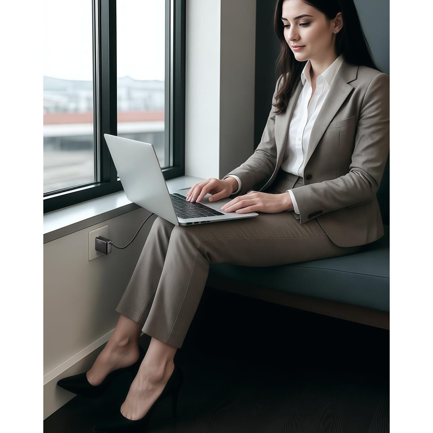 Cargador USB C 140W Witter, Adaptador Rápido 4 Puertos GaN