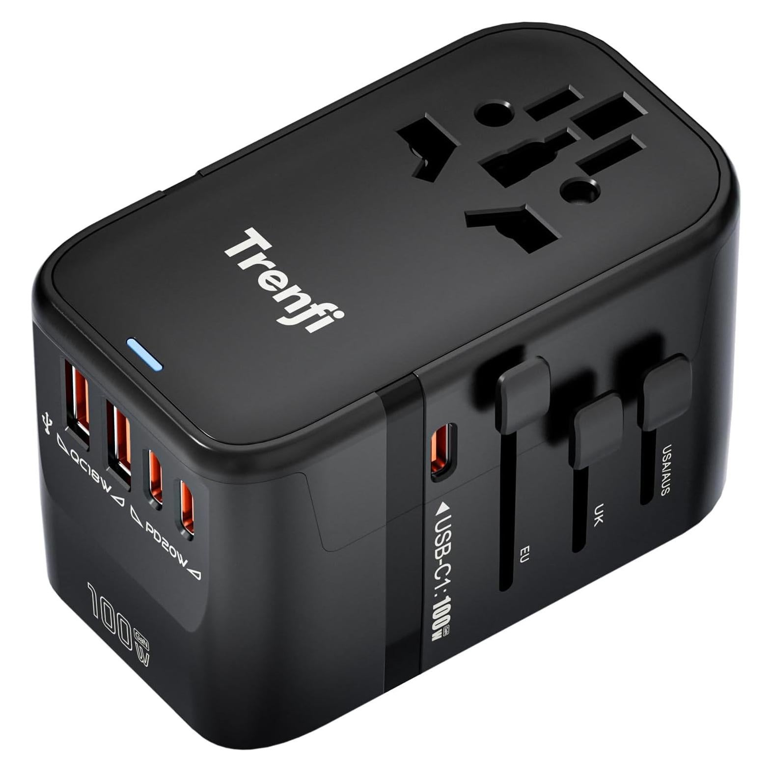 Adaptador de Viaje Universal 100W GaN+ Shenzhen HHT907