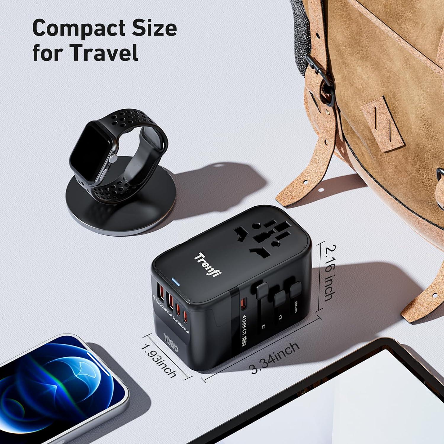 Adaptador de Viaje Universal 100W GaN+ Shenzhen HHT907