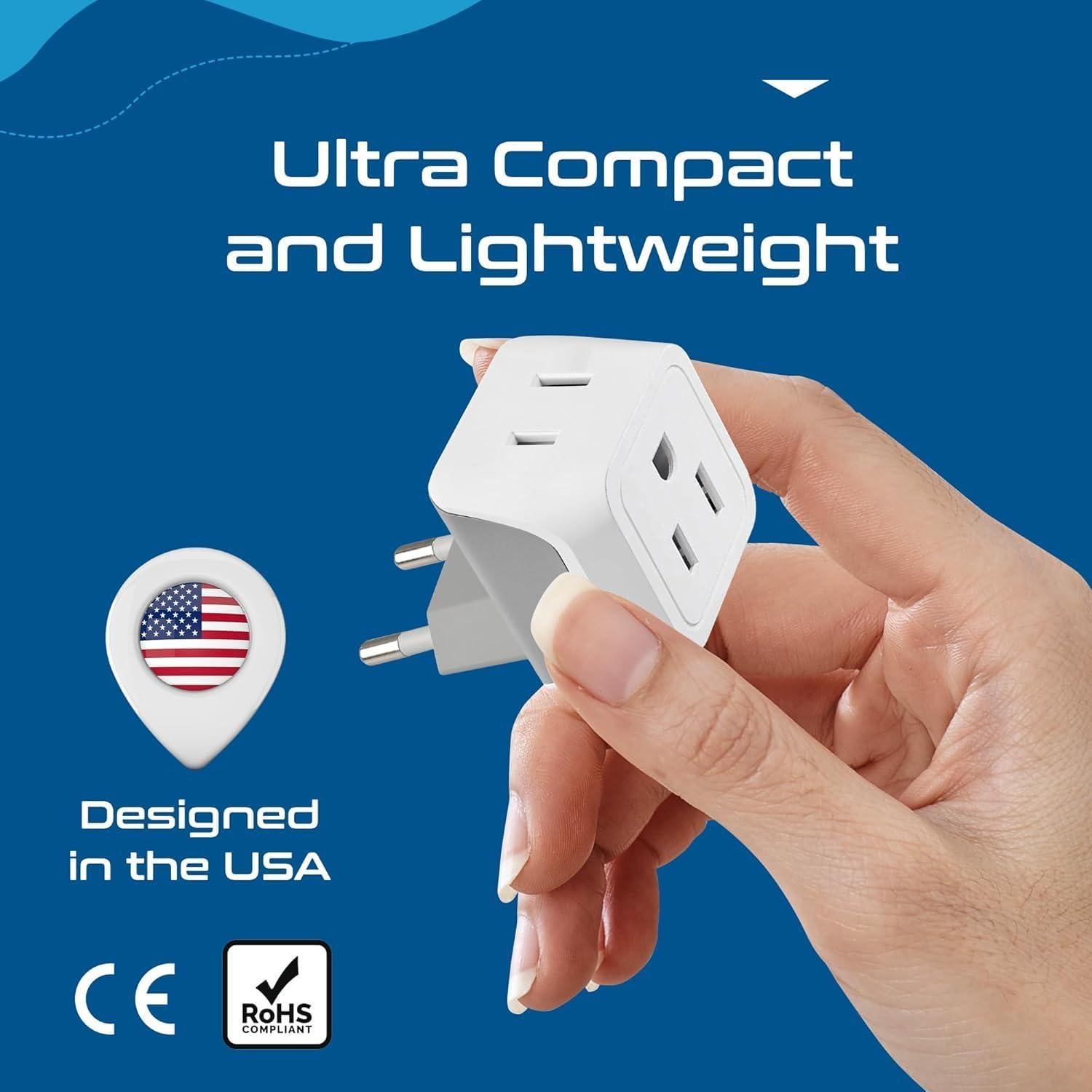 Juego de Adaptadores de Viaje Ceptics 2 en 1 - 3 Piezas