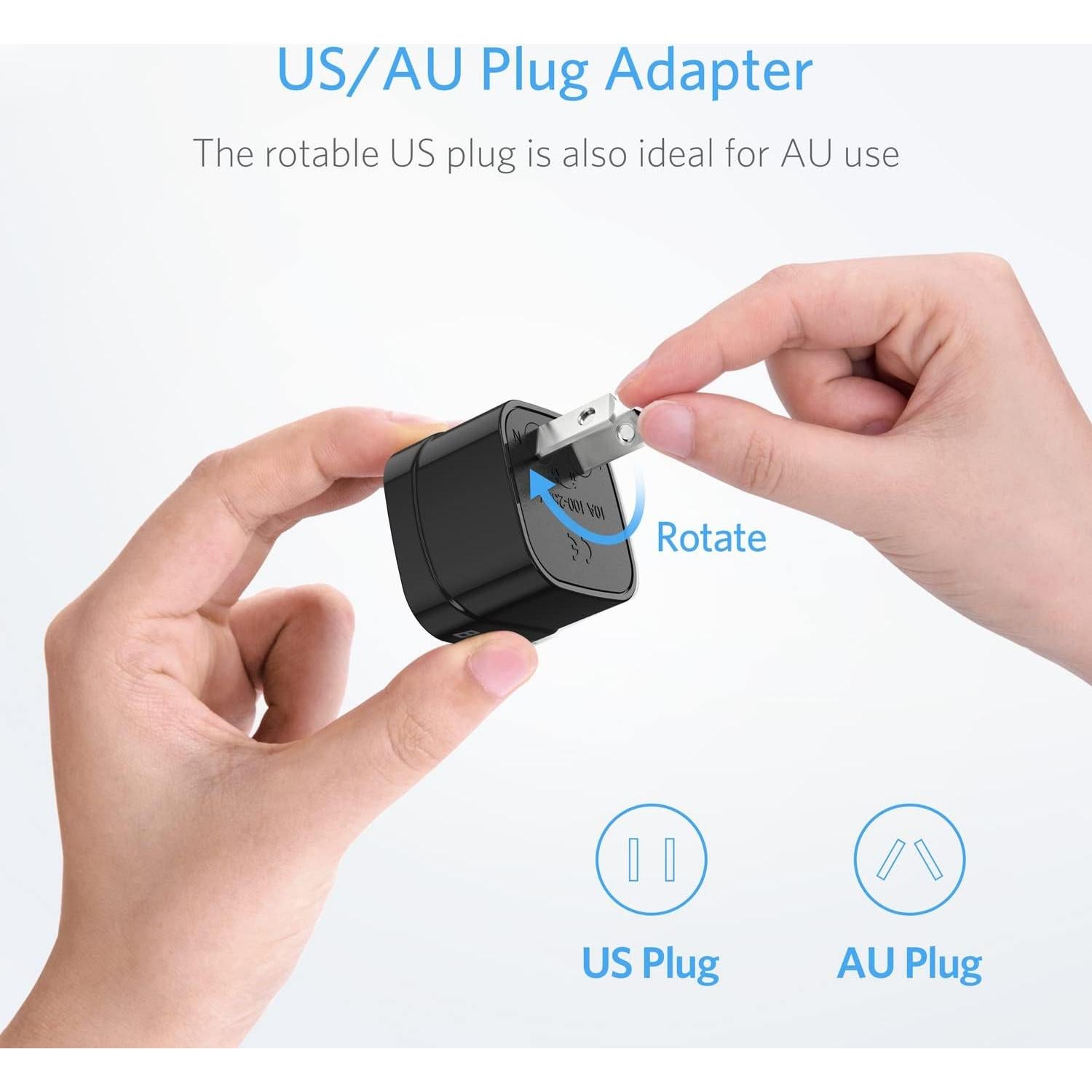 Adaptador de Viaje Universal BESTEK 220V a 110V con USB
