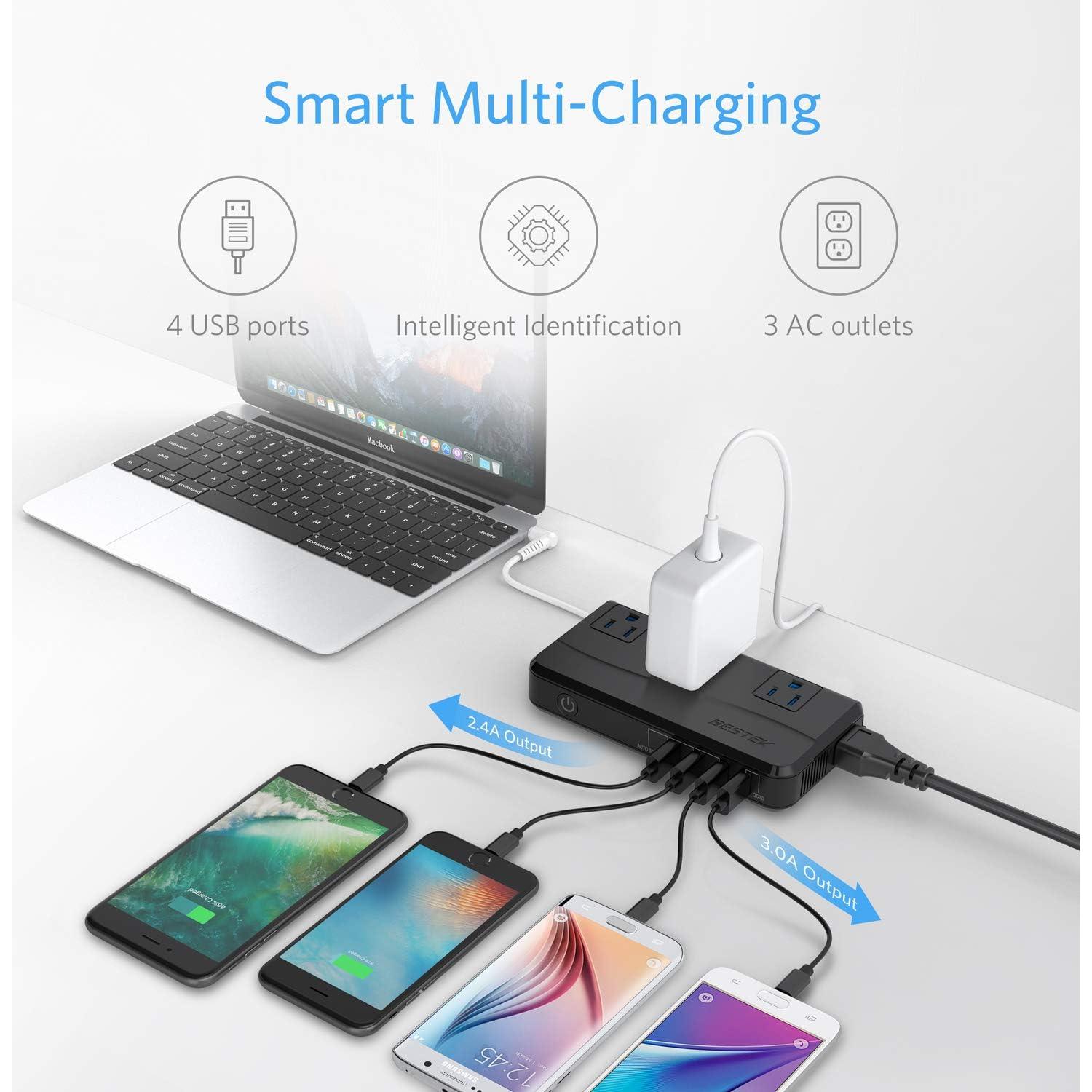 Adaptador de Viaje Universal BESTEK 220V a 110V con USB