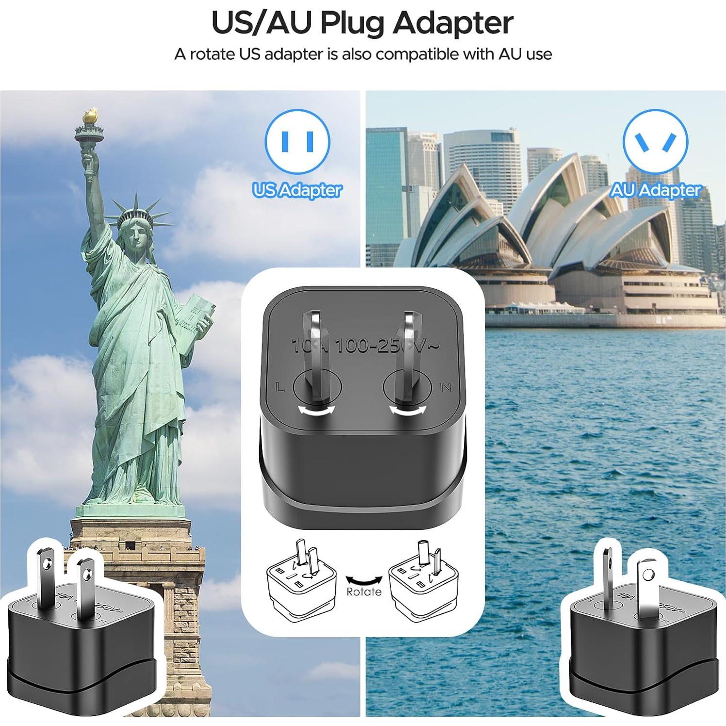 Convertidor de Voltaje SOKOO 220V a 110V con 4 Puertos USB