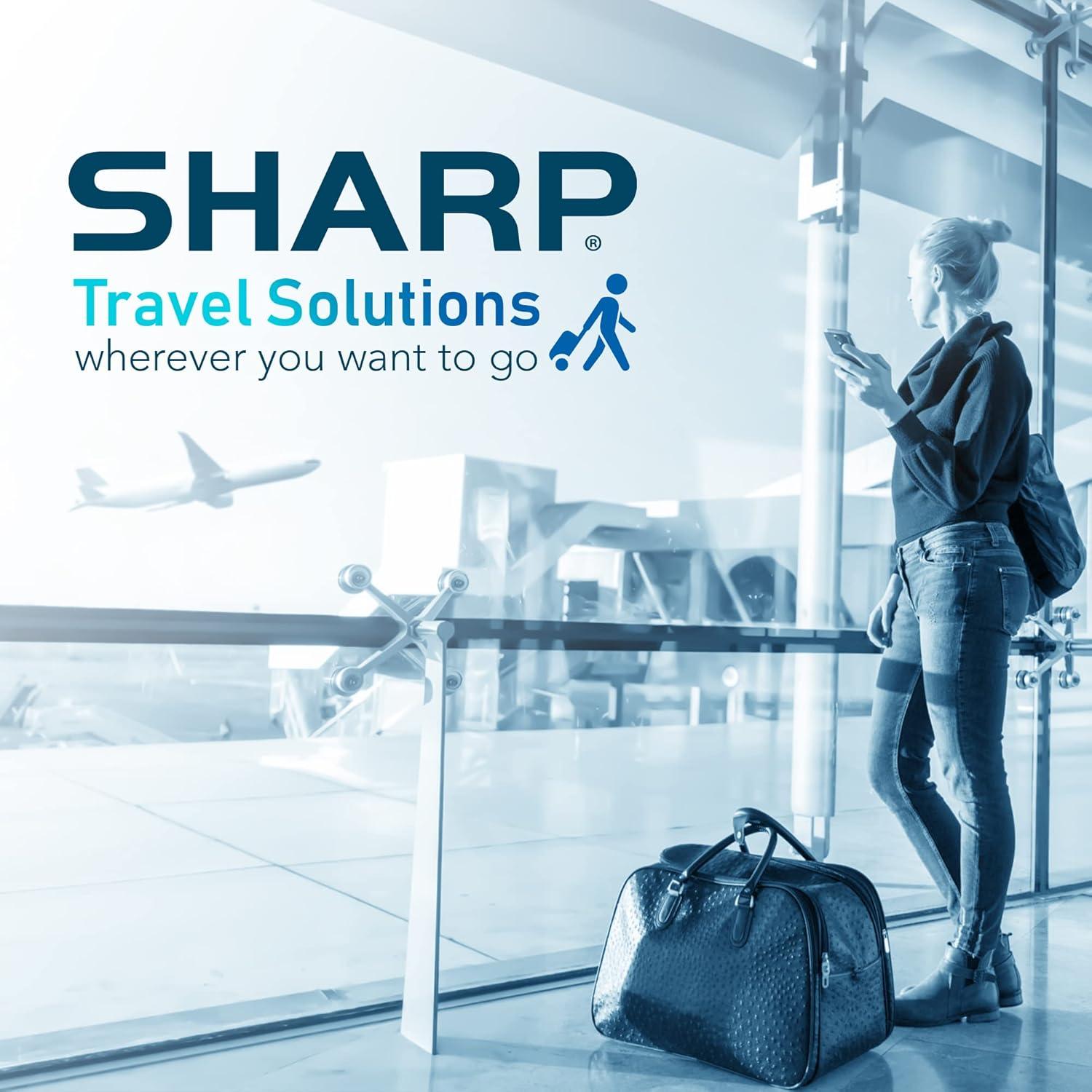 Adaptador de Viaje Universal SHARP con 4 Puertos USB - Negro