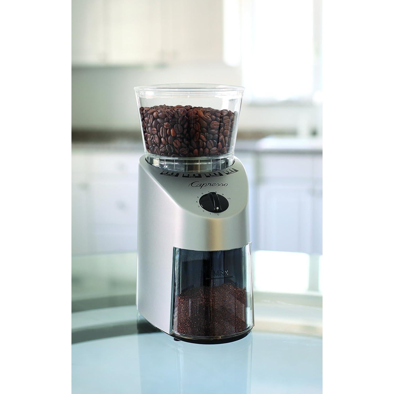 Molinillo de Café Burr Conical Capresso 560, Acero Inoxidable, 240g