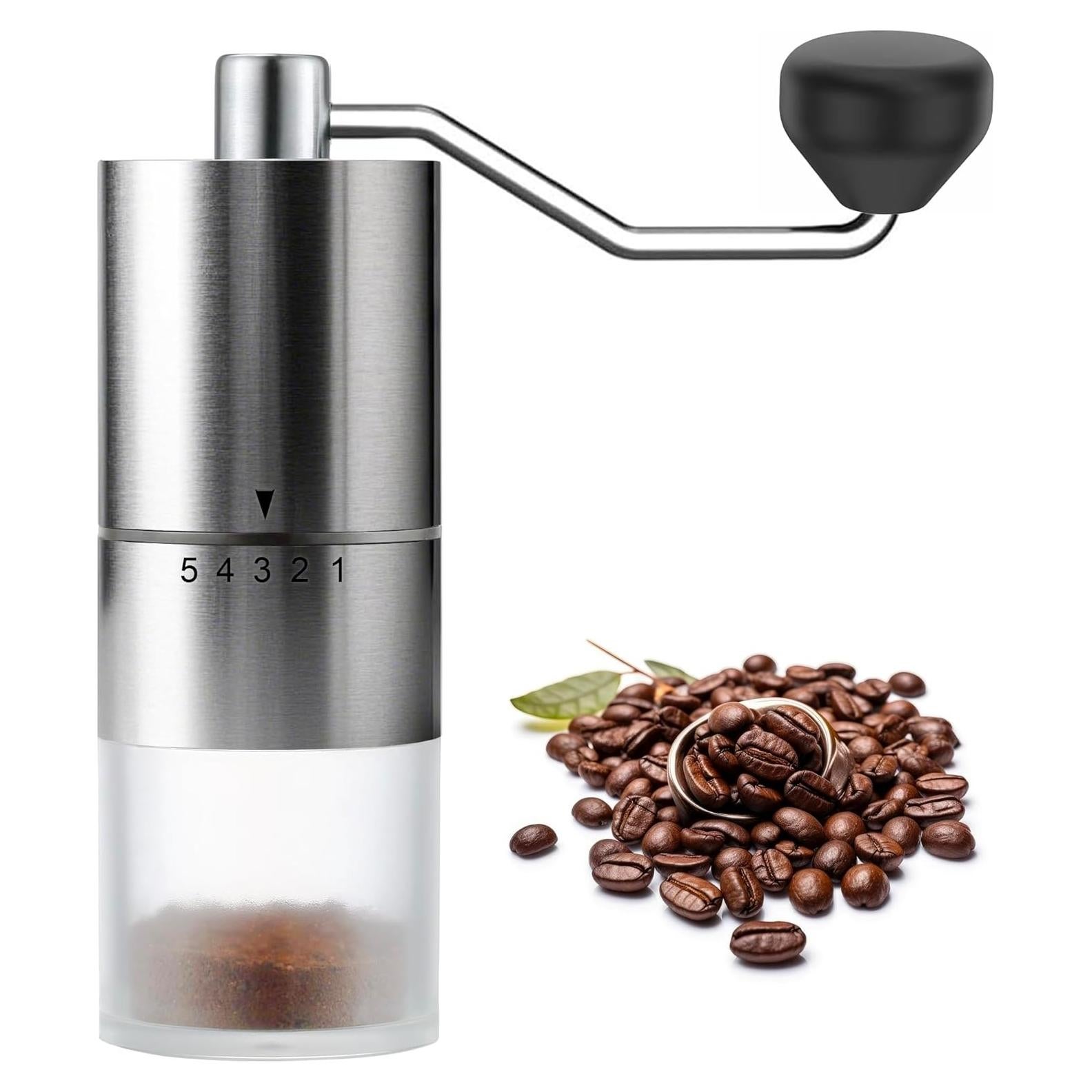 Molino de Café Manual EZLucky - Muela Cerámica Ajustable 5 Niveles