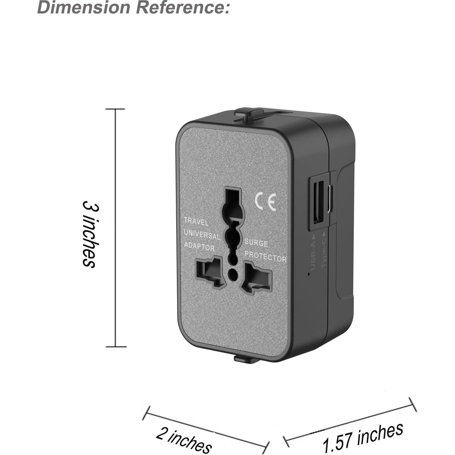 Adaptador de Viaje Universal Vishui Ta2025 con 4 Enchufes