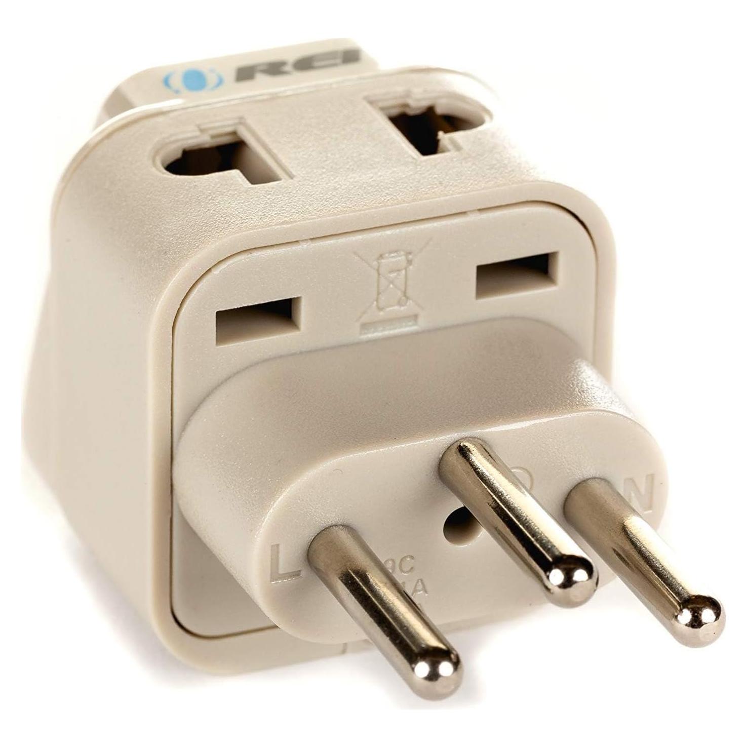 Adaptador de Enchufe Tipo J Suiza Orei WP-J-GN 10A 250V