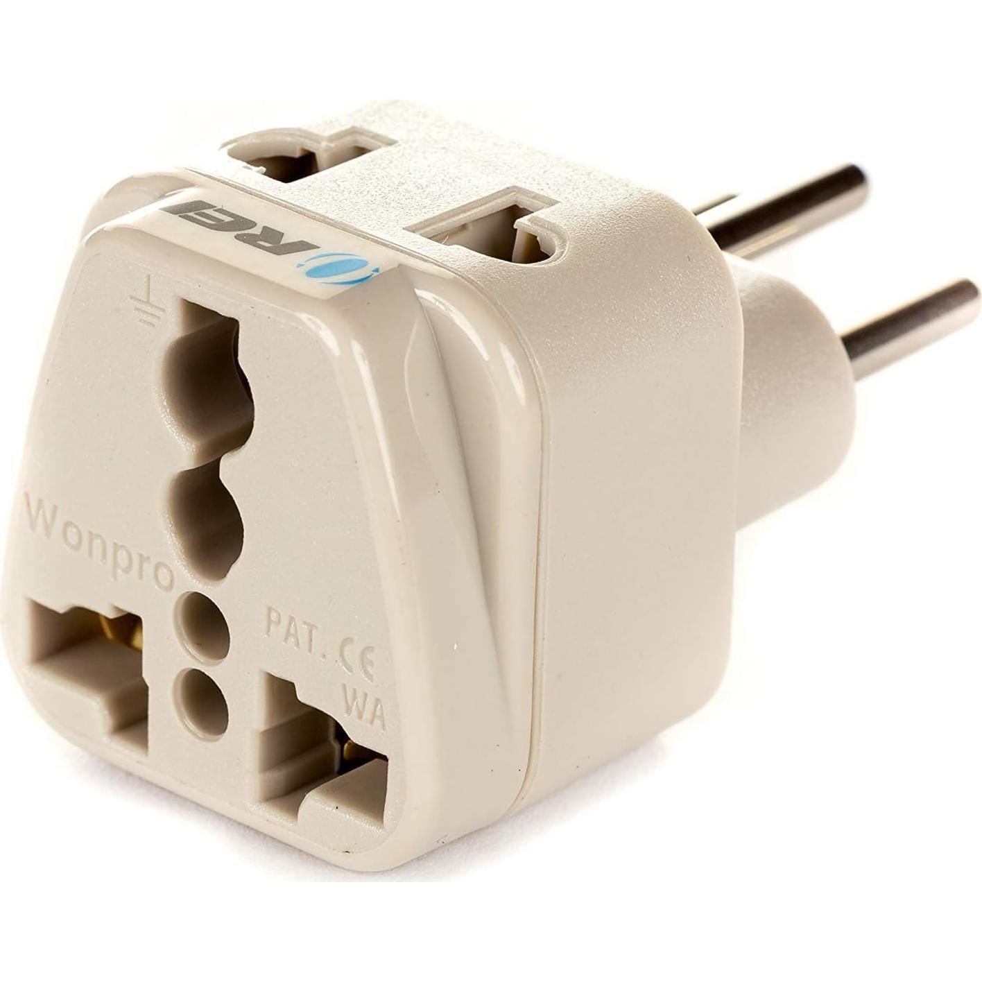 Adaptador de Enchufe Tipo J Suiza Orei WP-J-GN 10A 250V