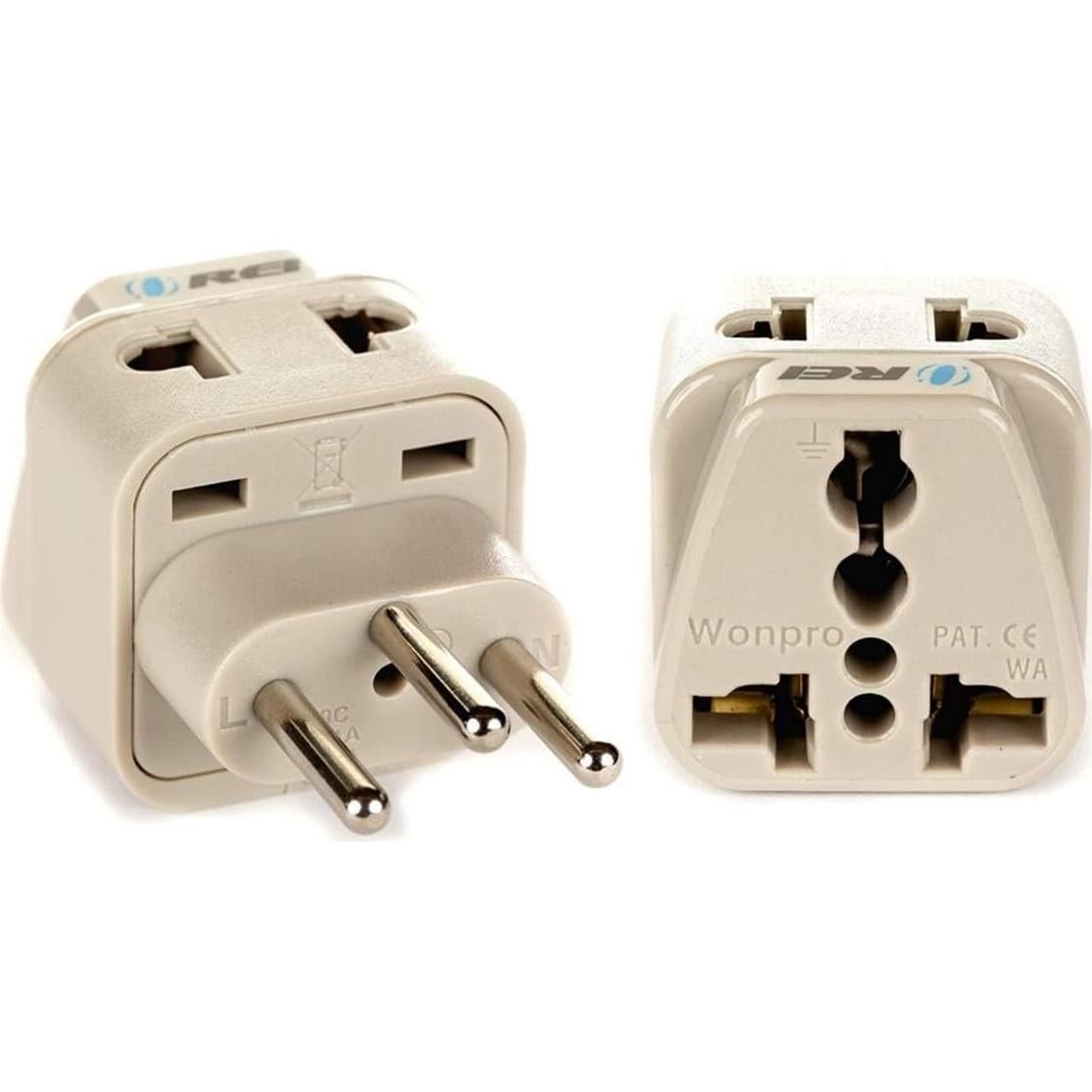 Adaptador de Enchufe Tipo J Suiza Orei WP-J-GN 10A 250V