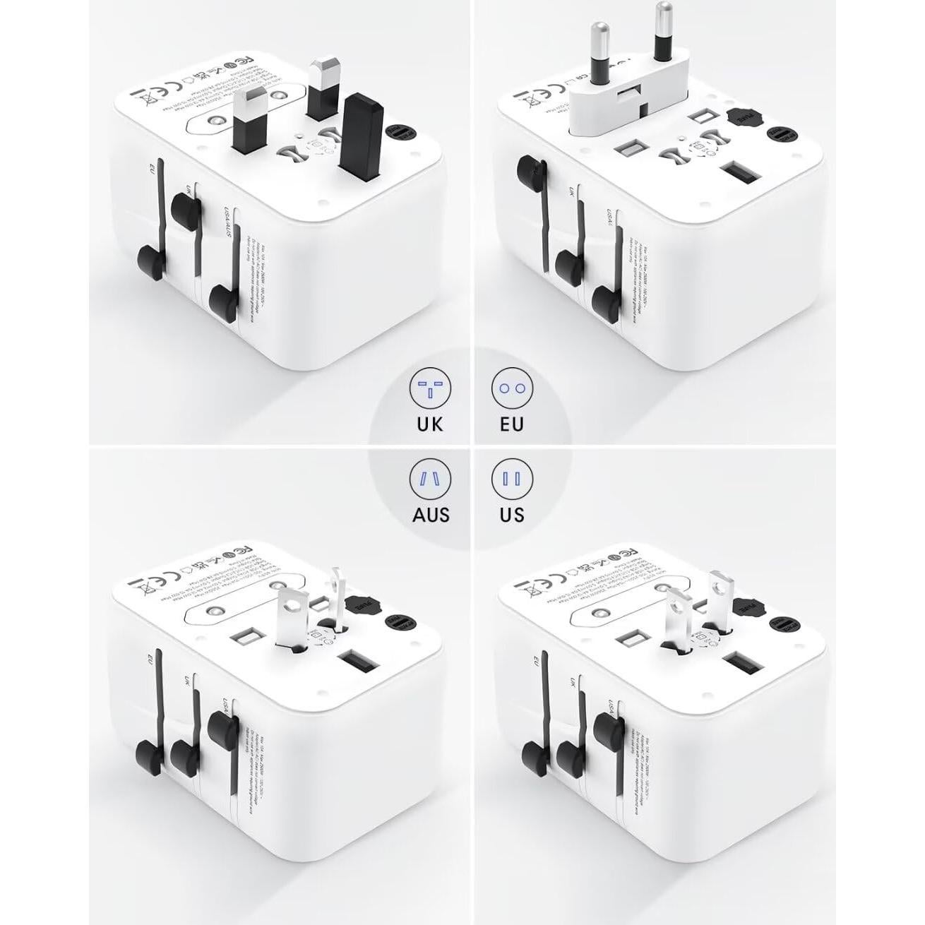 Adaptador de Enchufe Universal RMTBEEG 6 en 1 con 5 Puertos USB