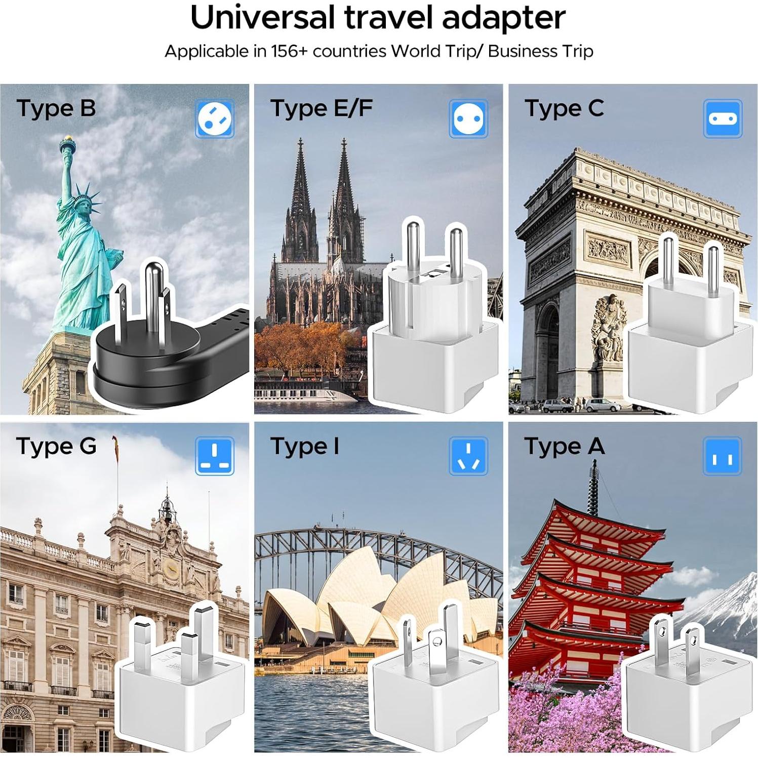 Convertidor de Voltaje Key Power 2000W 220V a 110V para Viajes