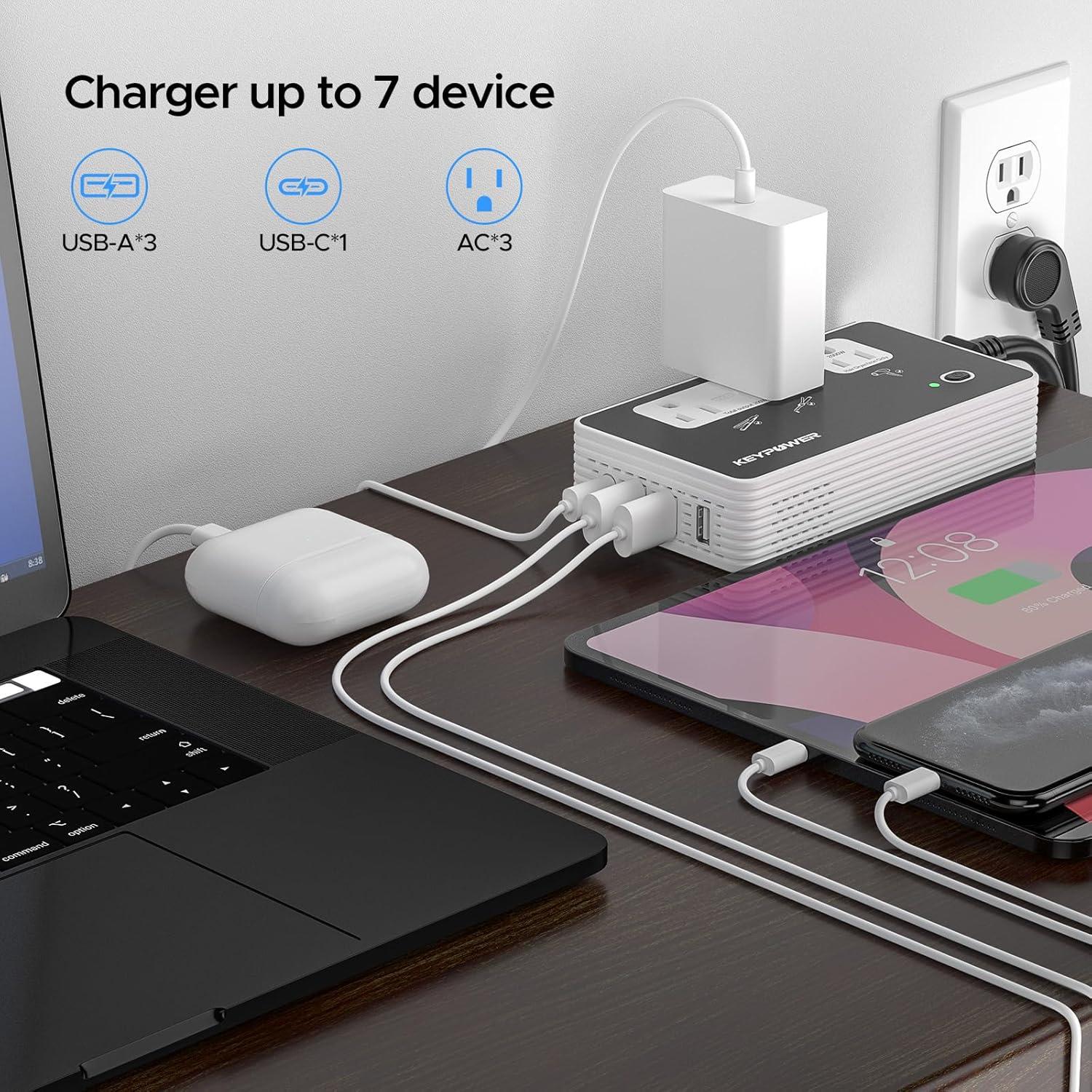 Convertidor de Voltaje Key Power 2000W 220V a 110V para Viajes