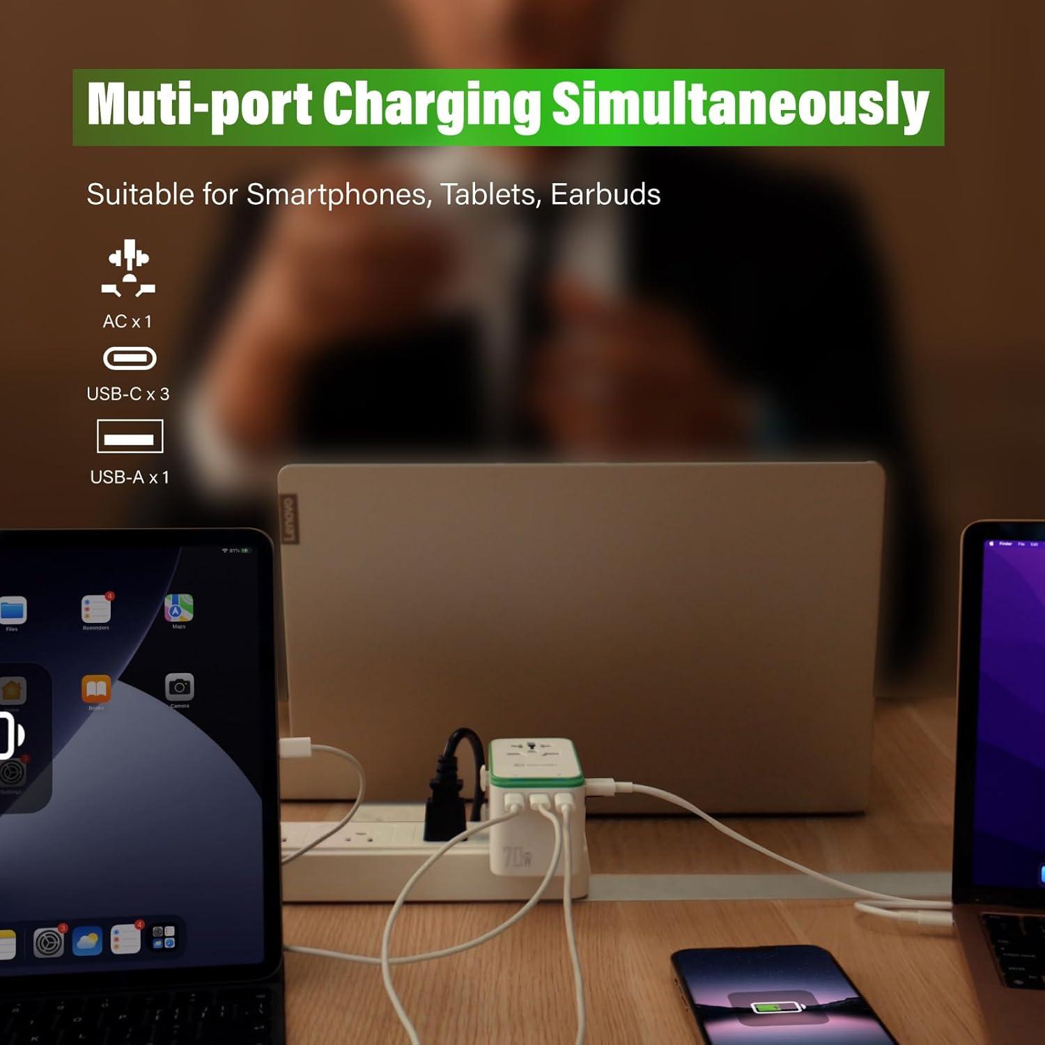 Adaptador de Viaje Universal GlocalMe RoamPlug 4G WiFi 1GB Datos