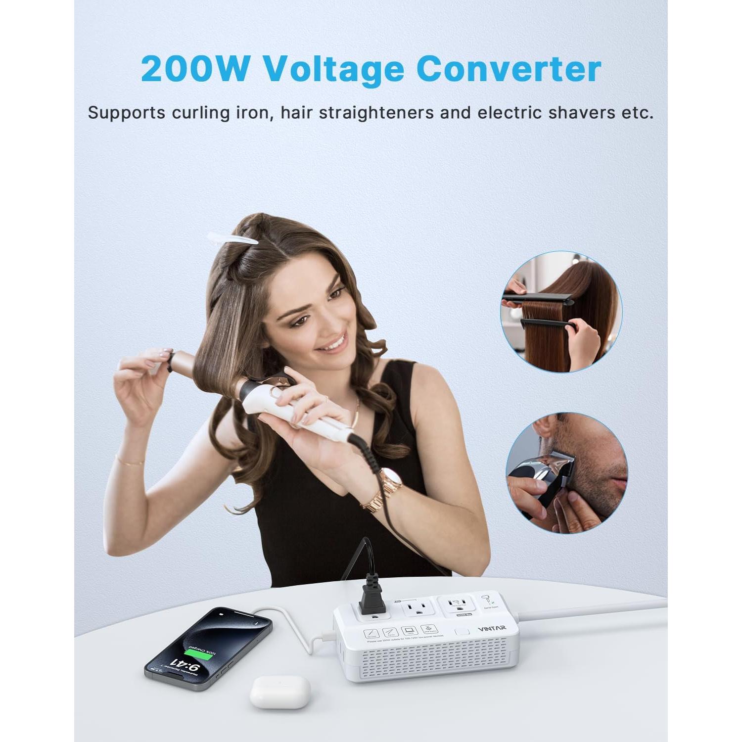 Convertidor de Voltaje VINTAR 220V a 110V 2000W con USB