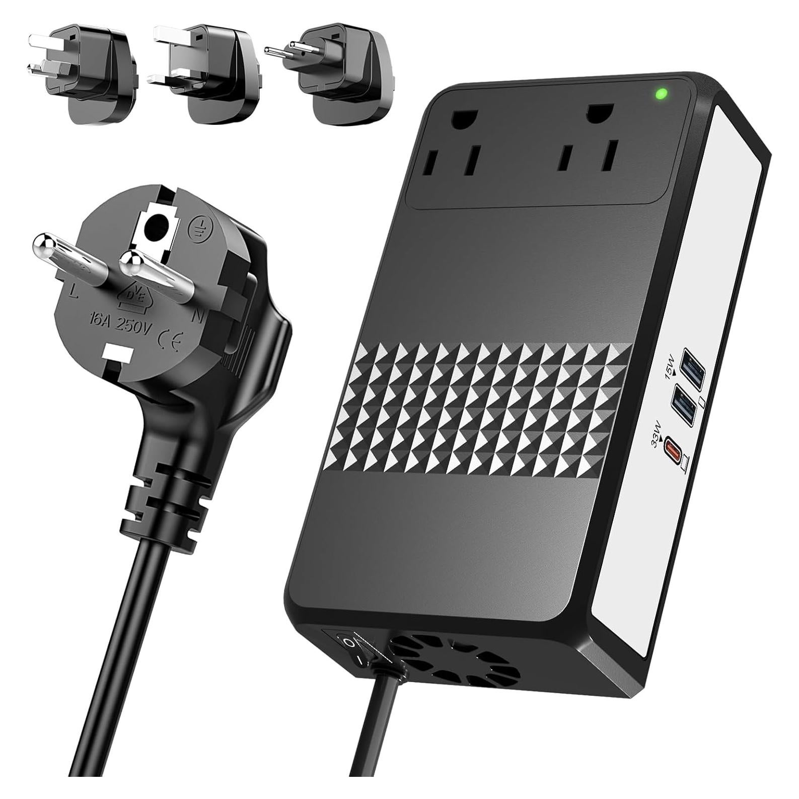 Convertidor de Voltaje 220V a 110V HYTED 600W USB Carga Rápida