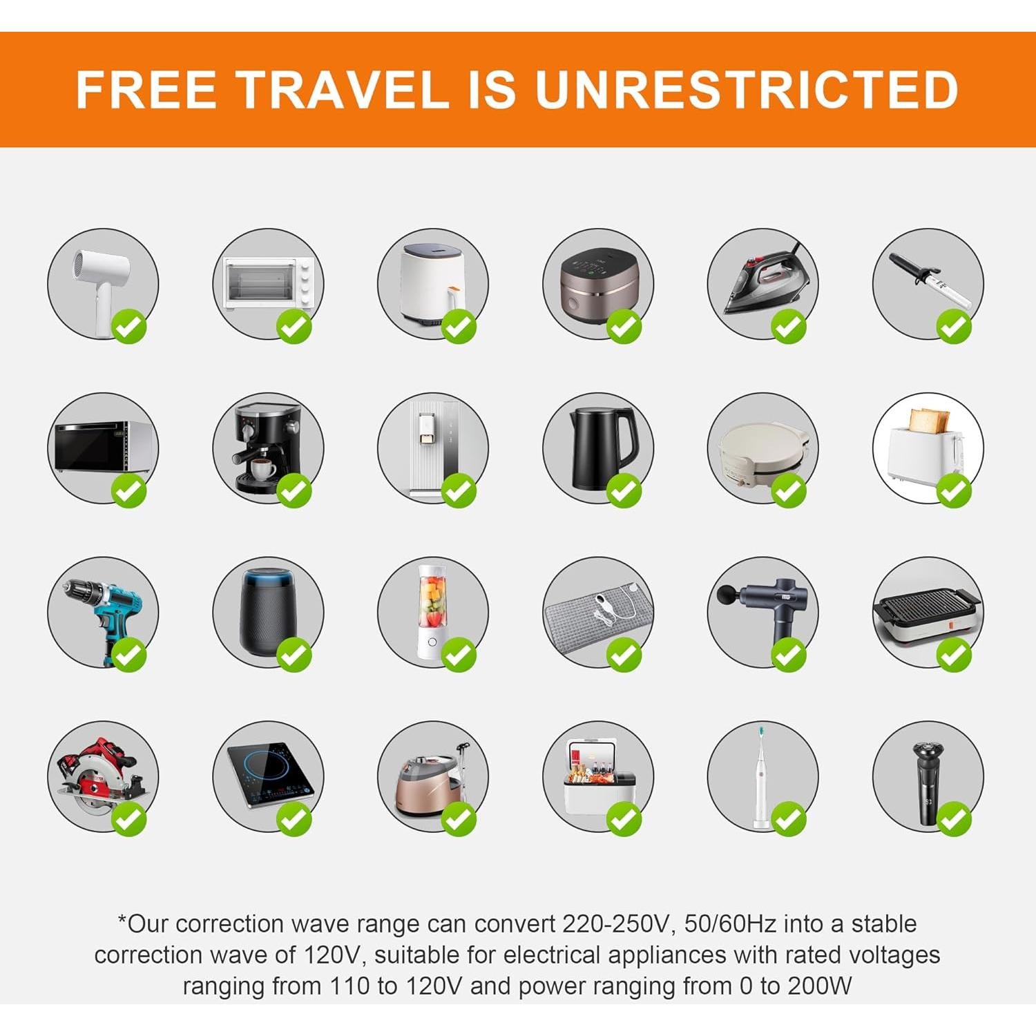 Convertidor de Voltaje 220V a 110V FONURXIZ01 - Adaptador Universal