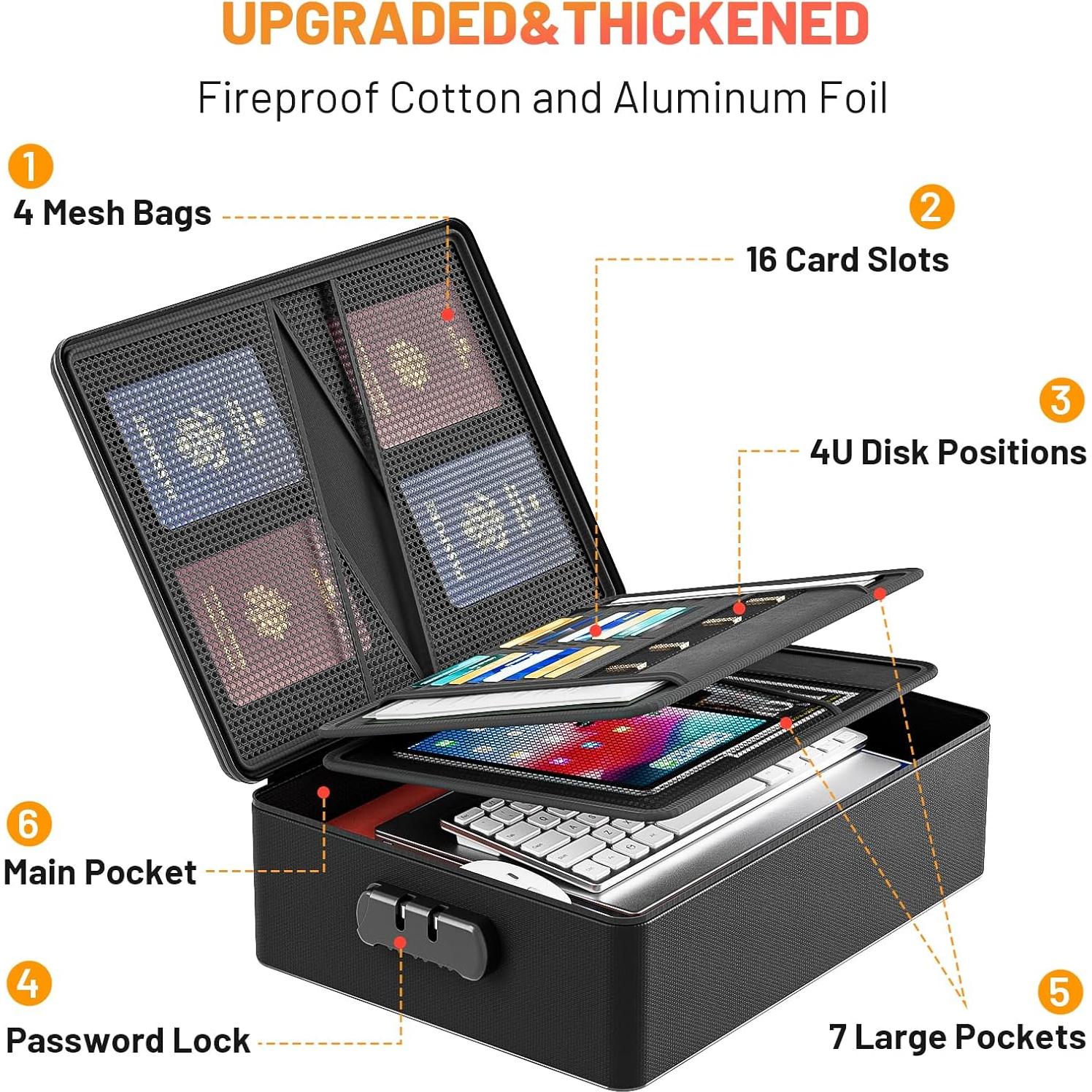 Bolsa de Documentos HAUKL a Prueba de Fuego 2000°F 36.83x28.45cm