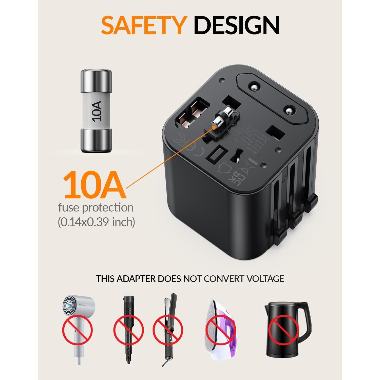 Adaptador de Viaje Universal SooPii JY-310 para 200 Países