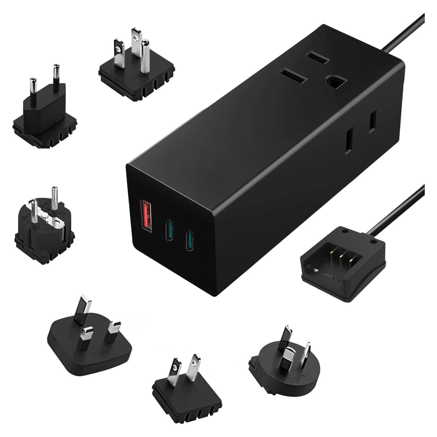 Adaptador de Viaje Mundial Ceptics 65W USB Carga Rápida