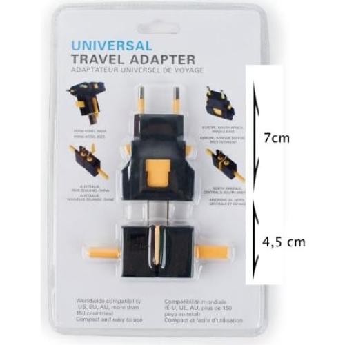 Adaptador de Viaje Universal Kikkerland UL03-A, Negro