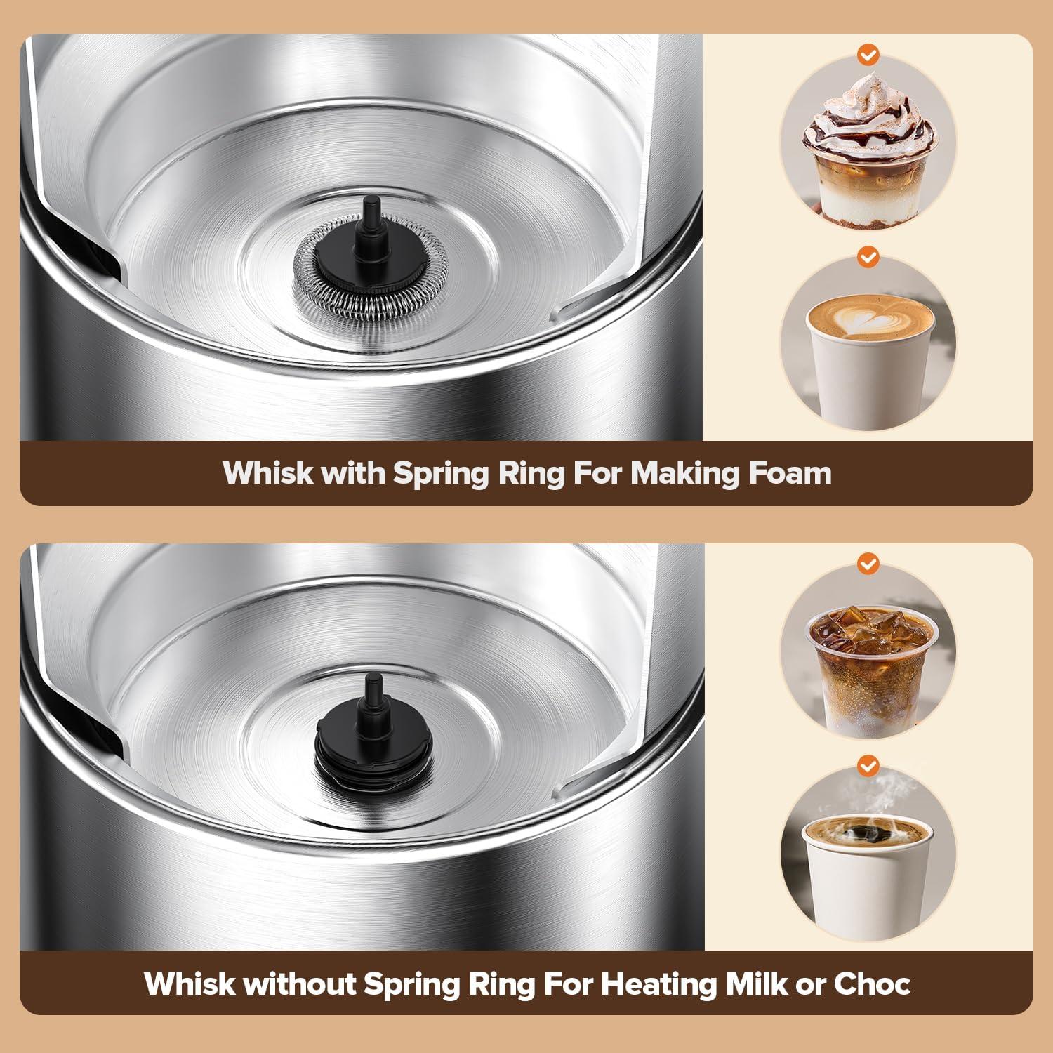 Espumador de Leche Eléctrico PSIIDAN MF06S 900ml Acero Inoxidable