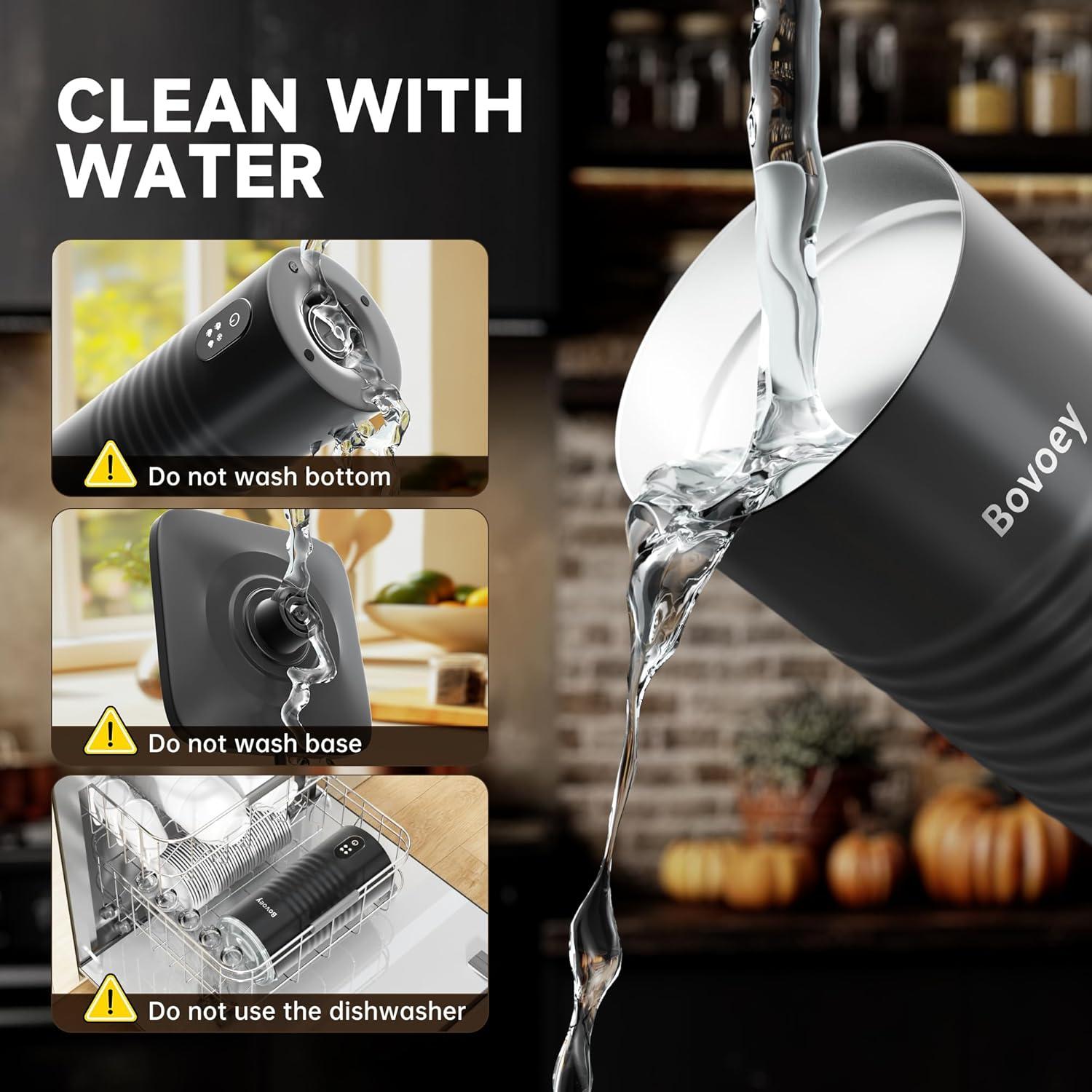 Espumador de Leche Eléctrico Bovoey 4 en 1 400W Negro