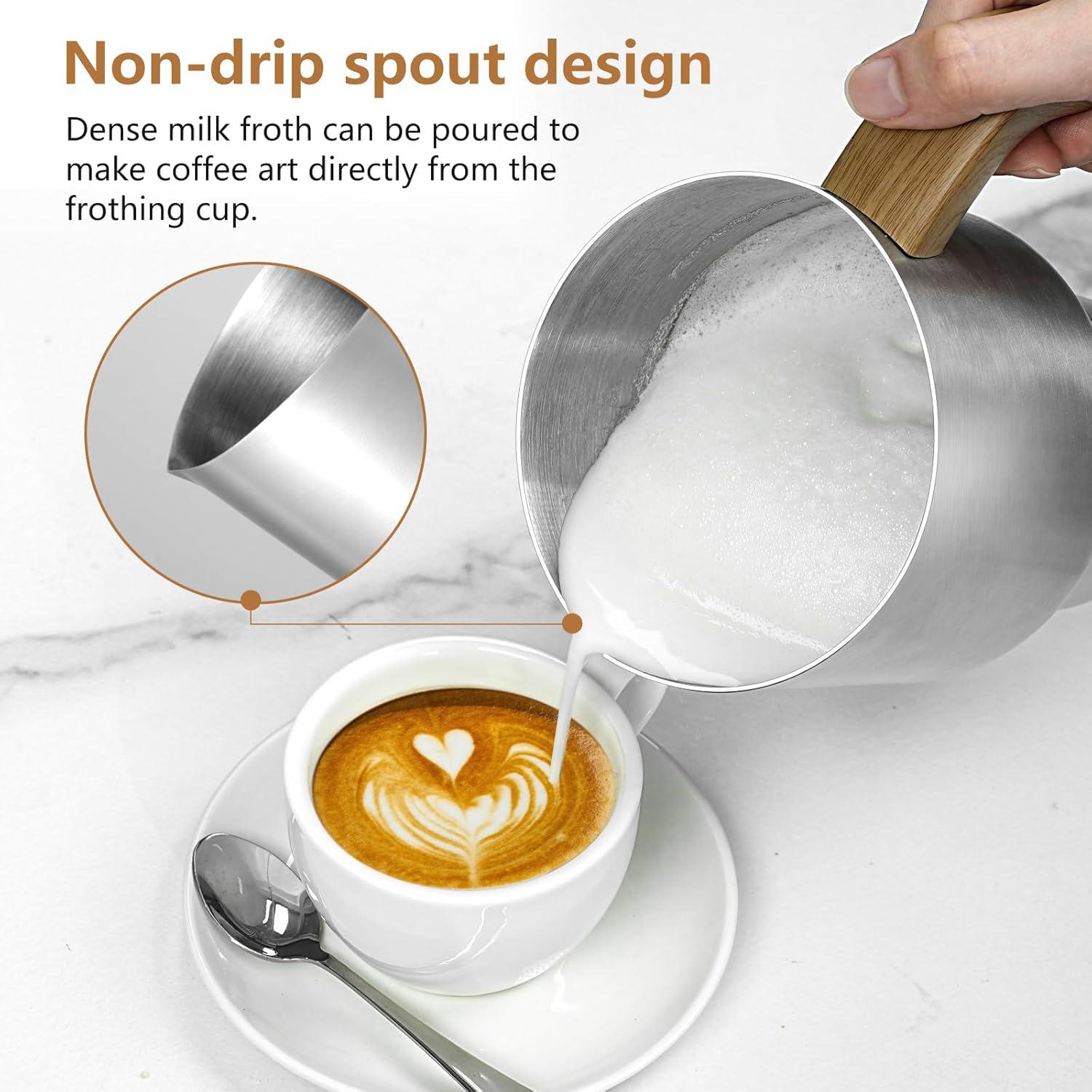 Espumador y Vaporizador de Leche AMZCHEF 8-en-1 550W 0.62L