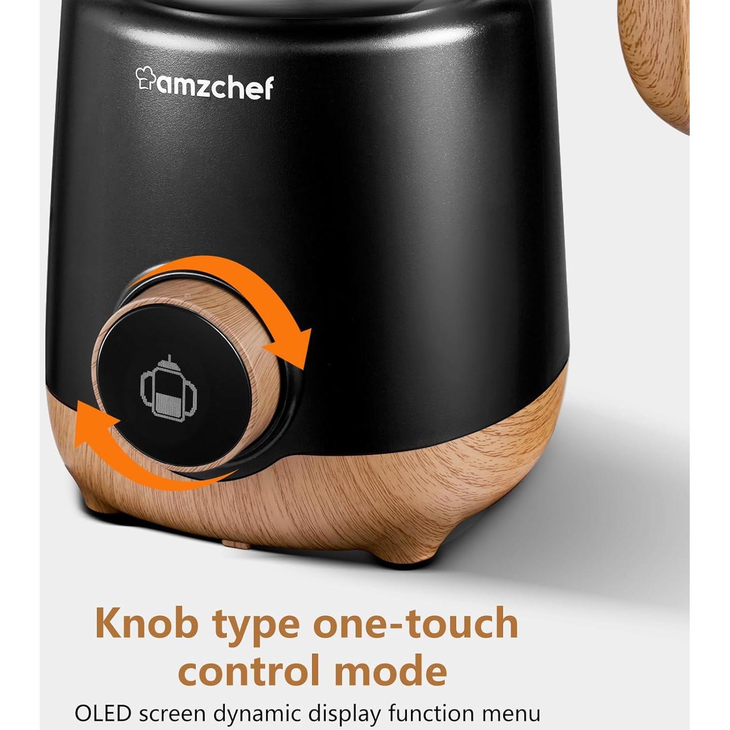 Espumador y Vaporizador de Leche AMZCHEF 8-en-1 550W 0.62L