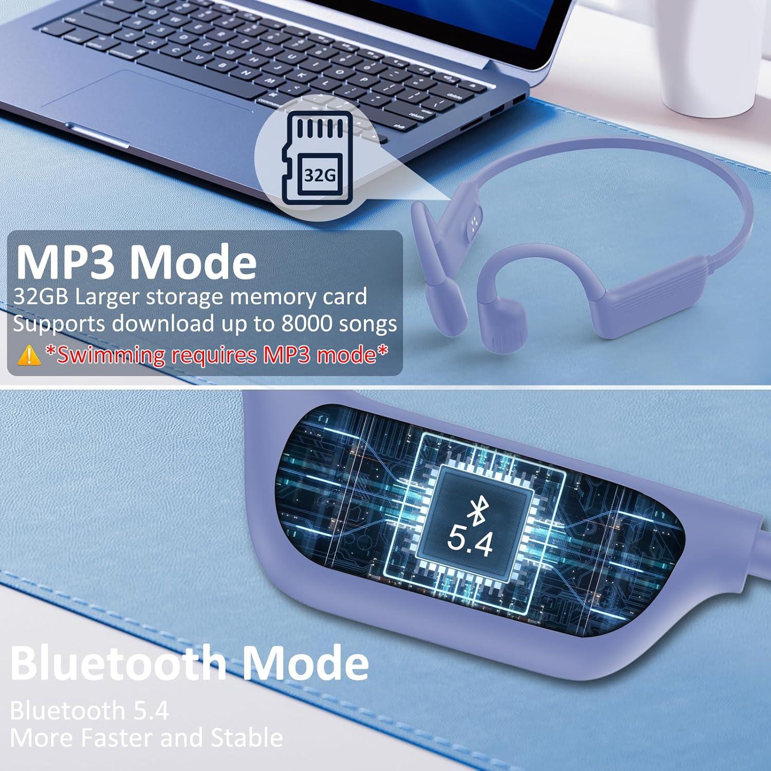 Auriculares de Conducción Ósea MARLALL S800 IP68 para Natación