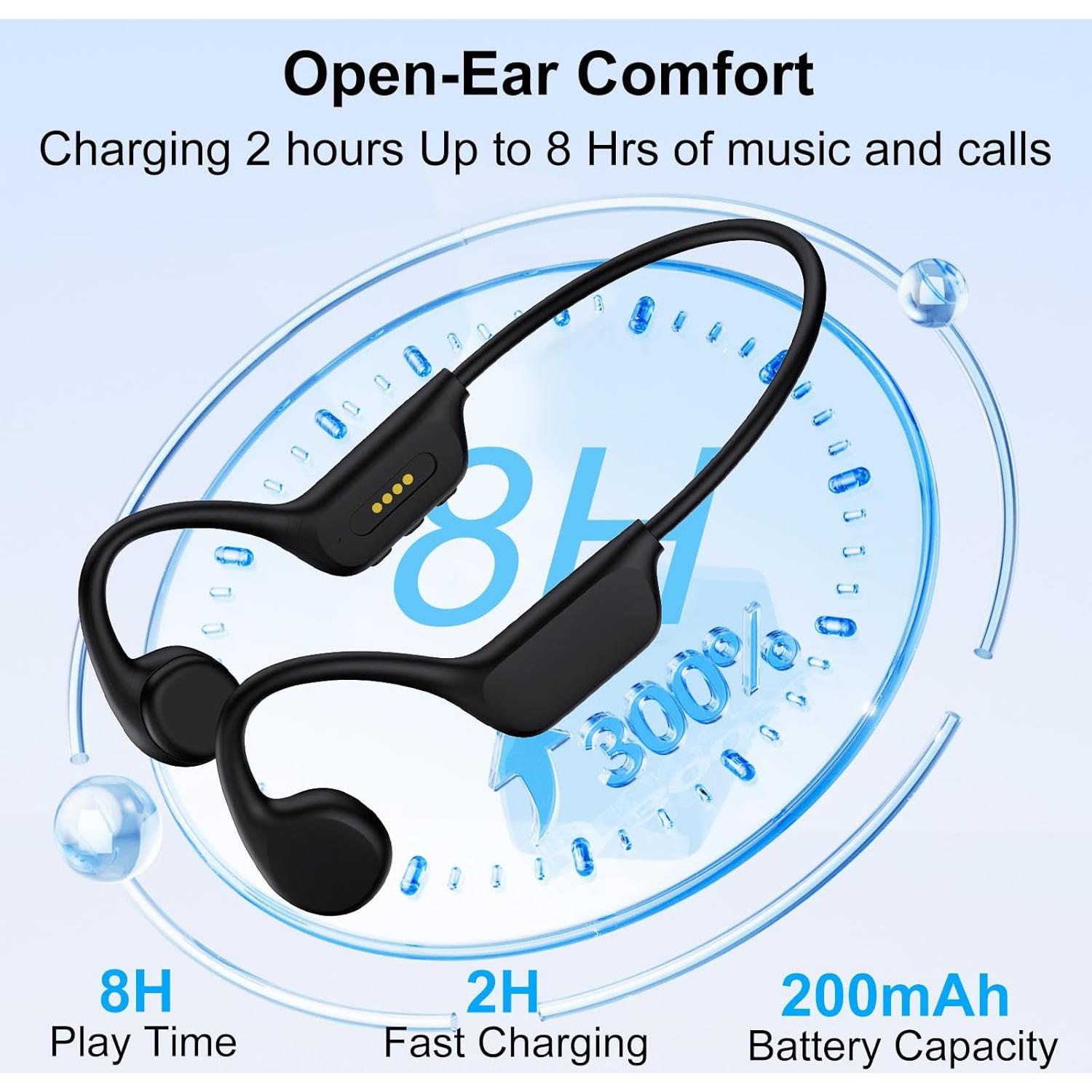 Auriculares de Conducción Ósea KOPIDOE X7 MP3 32GB Impermeables