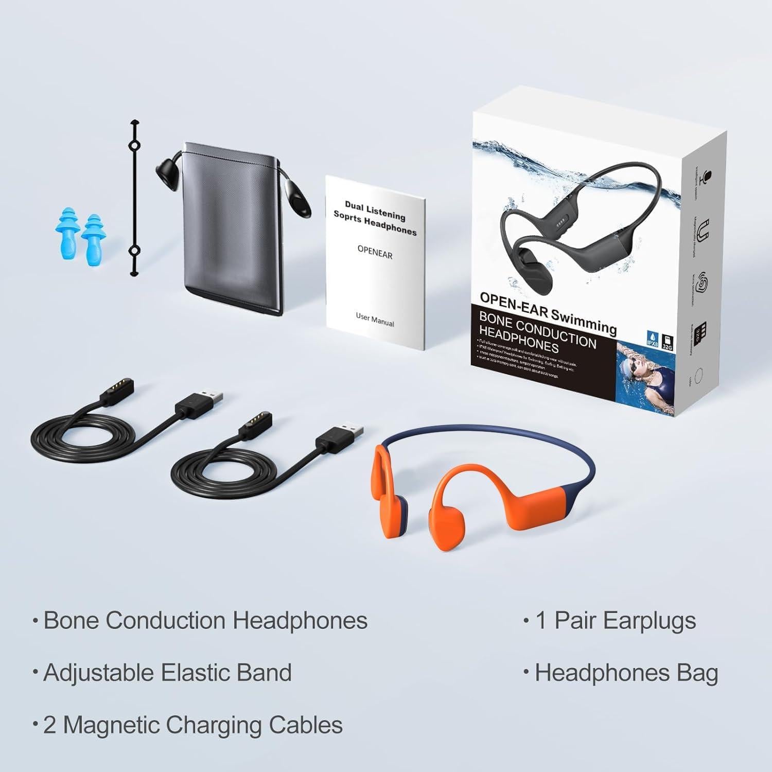 Auriculares de Conducción Ósea JVenus S800pro Bluetooth 5.4 IPX8