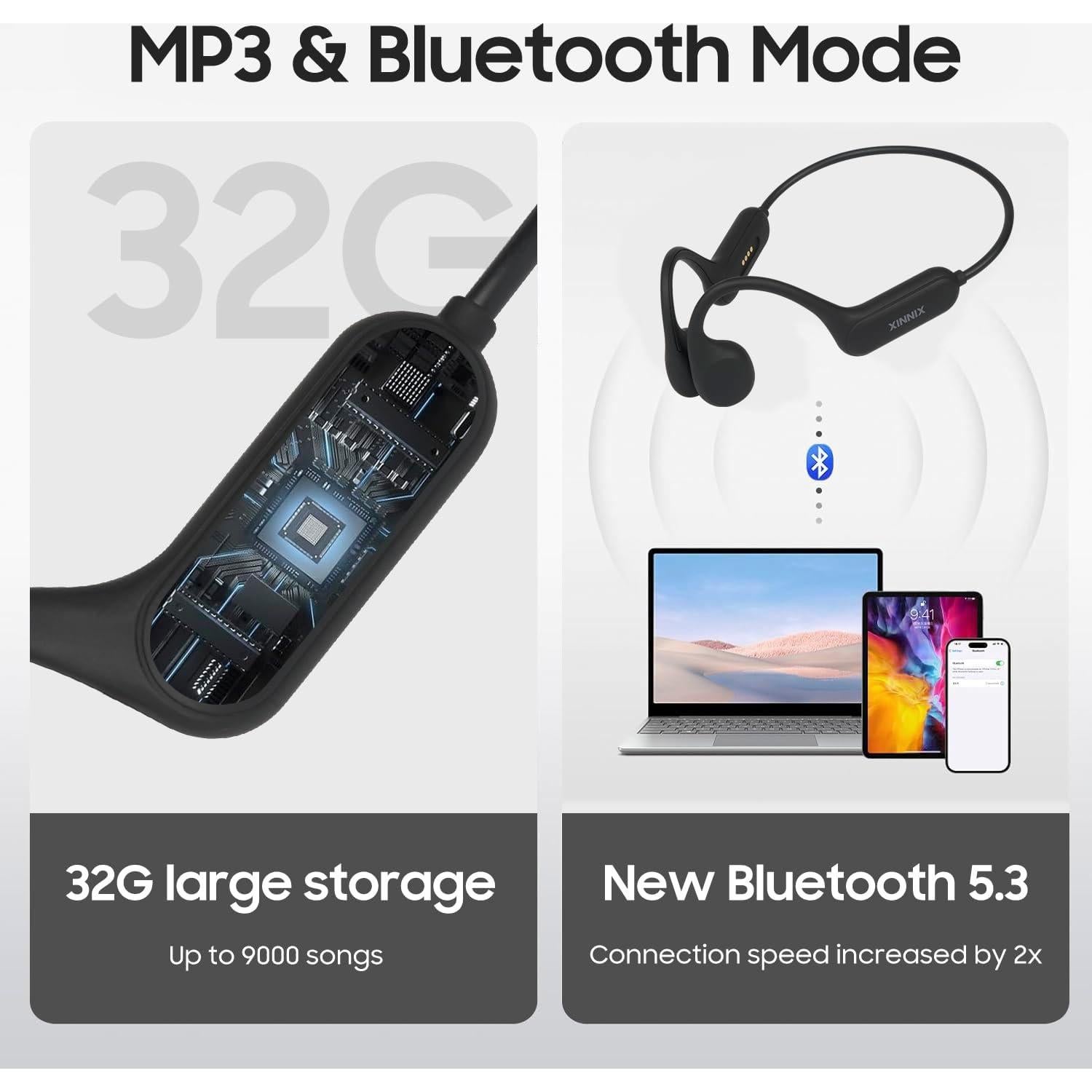 Auriculares inalámbricos CLEANJOY SJ2 IPX8 32GB para nadar