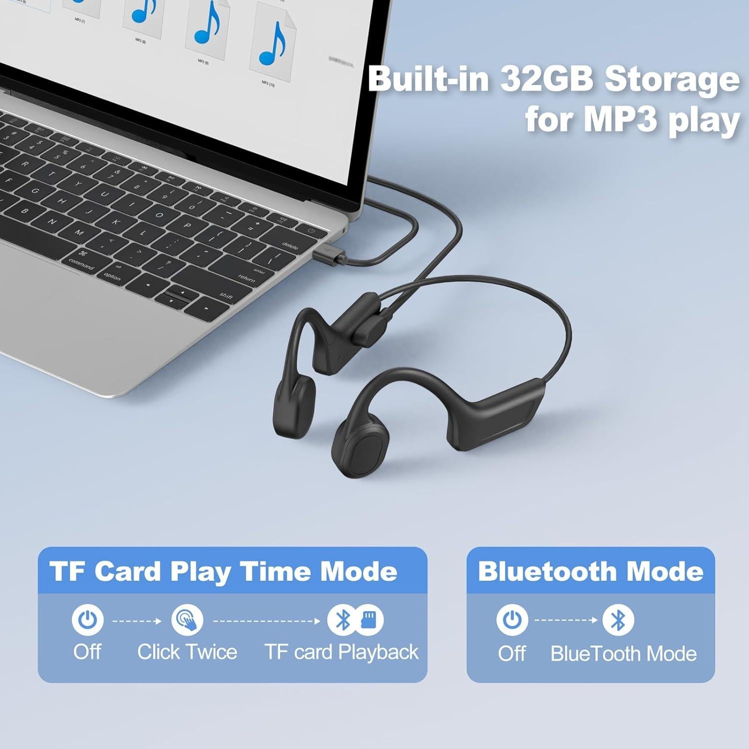 Auriculares de Conducción Ósea Arington S800 IP68 Bluetooth 5.3