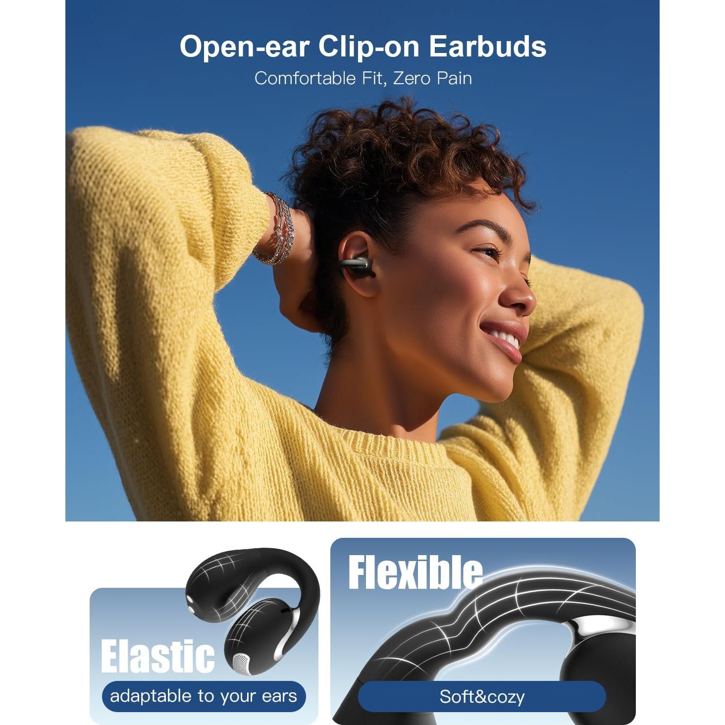 Auriculares Inalámbricos Jzones CT Bluetooth 5.4 Conducción Ósea IPX4