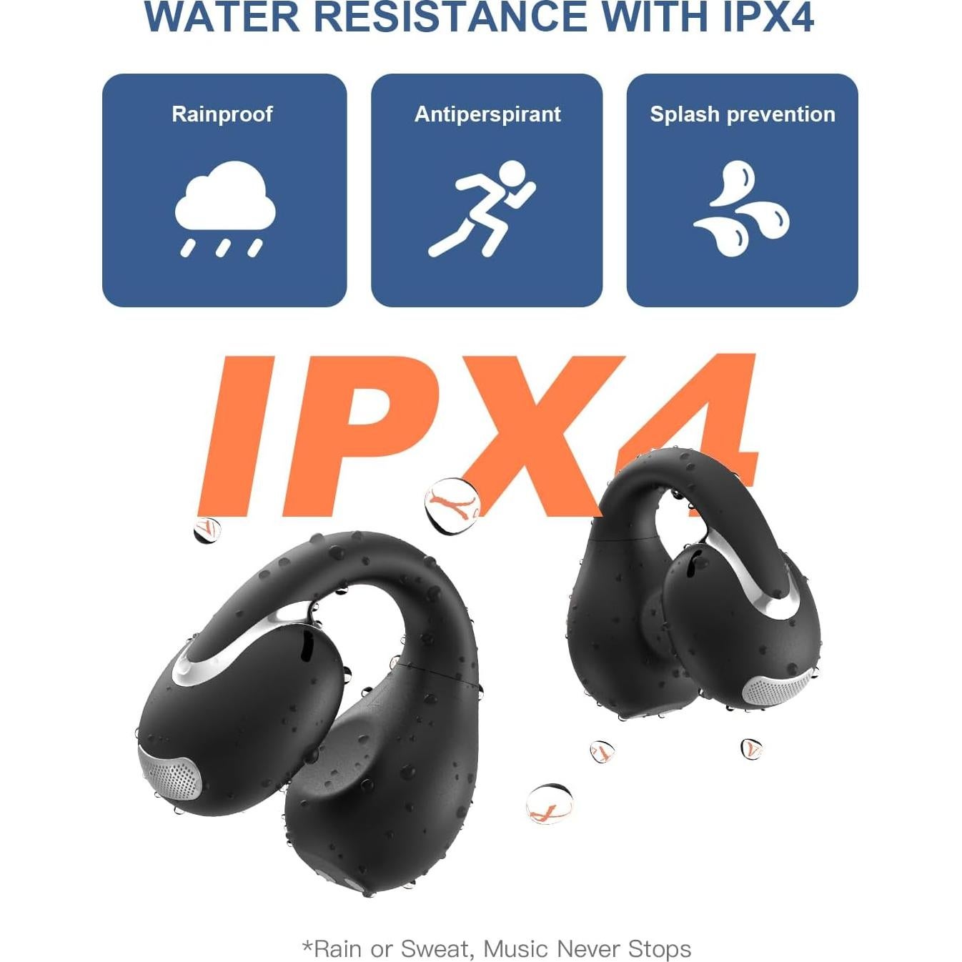 Auriculares Inalámbricos Jzones CT Bluetooth 5.4 Conducción Ósea IPX4