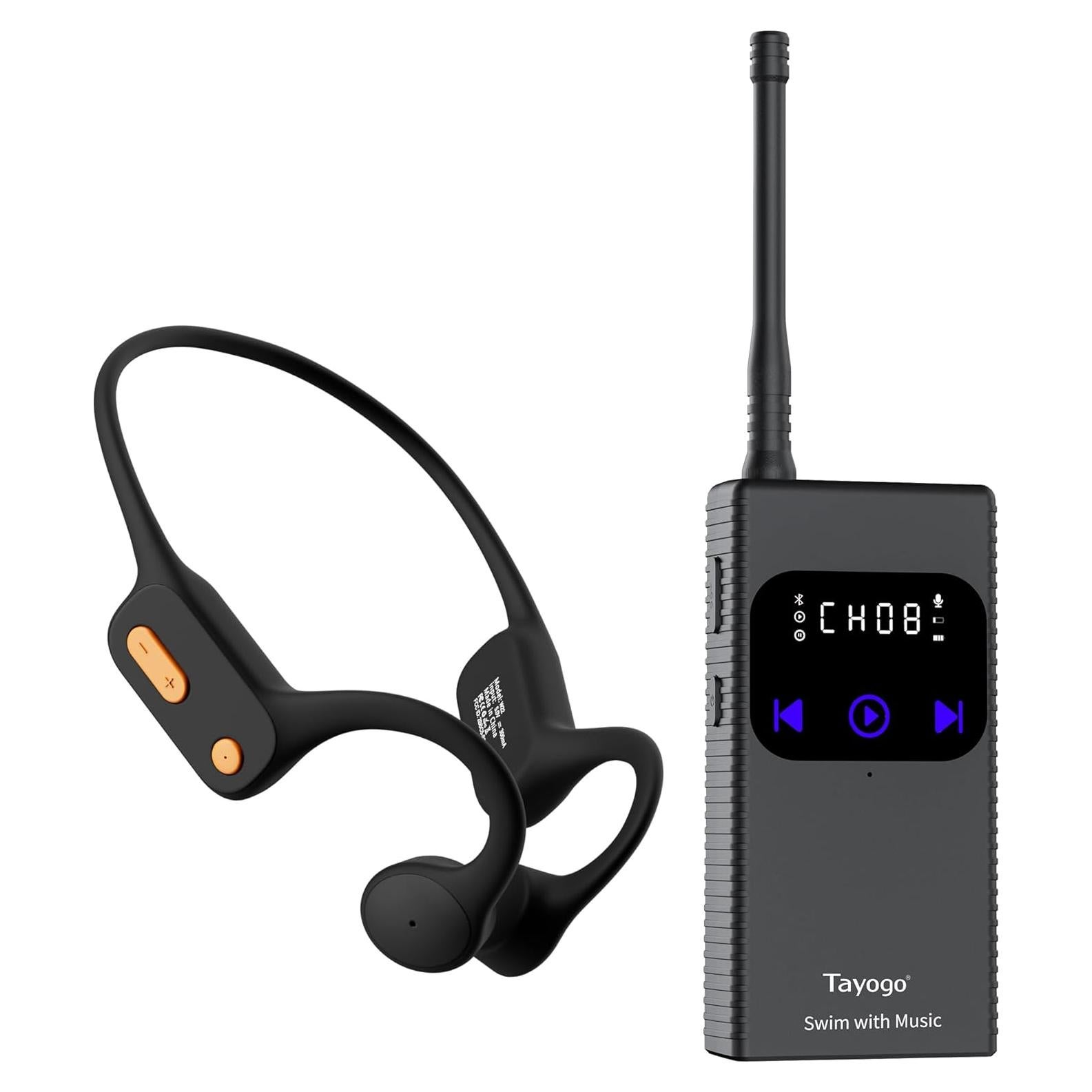 Auriculares de Natación Tayogo W23 con Bluetooth IPX8