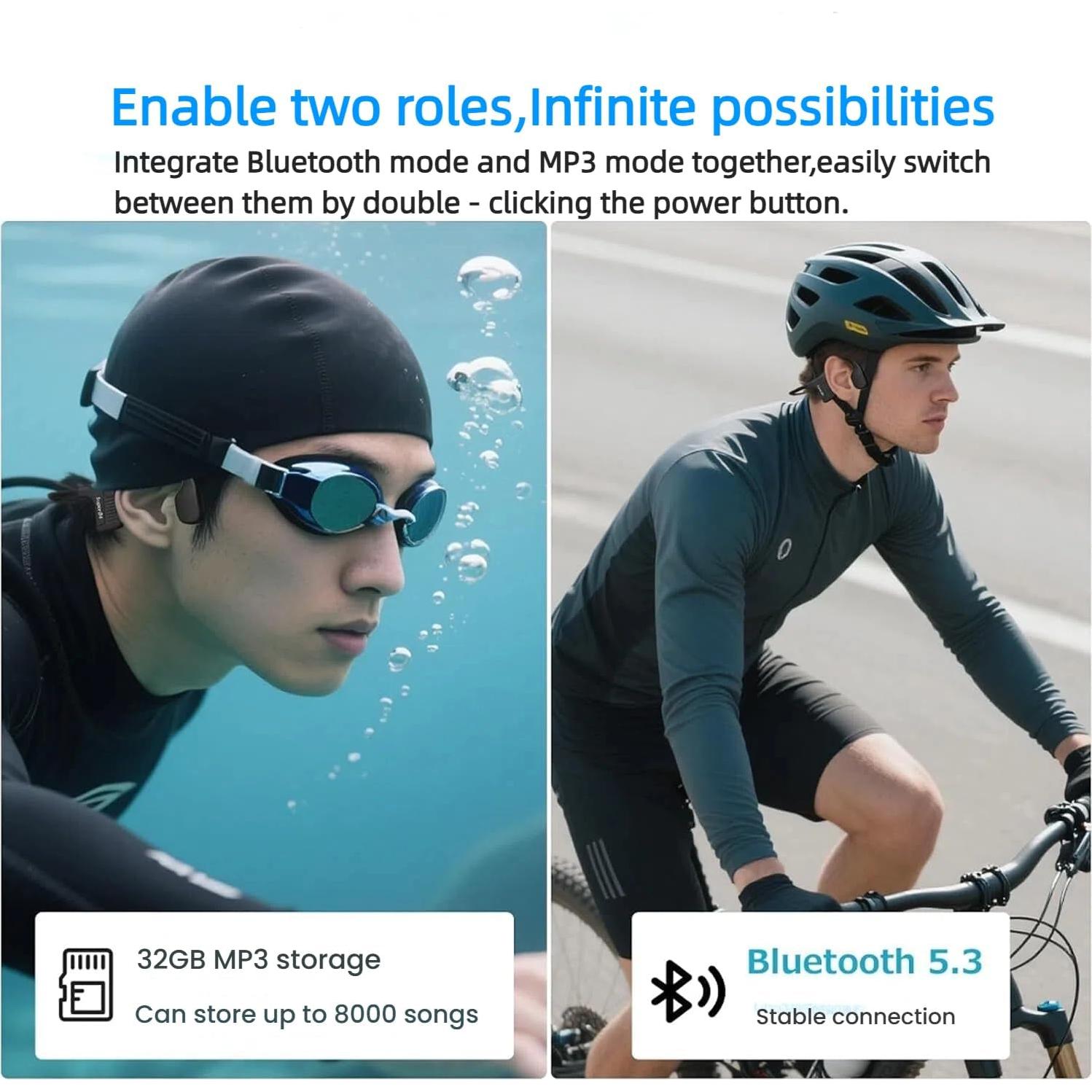 Auriculares Inalámbricos de Conducción Ósea SuperQ4 IPX8 32GB