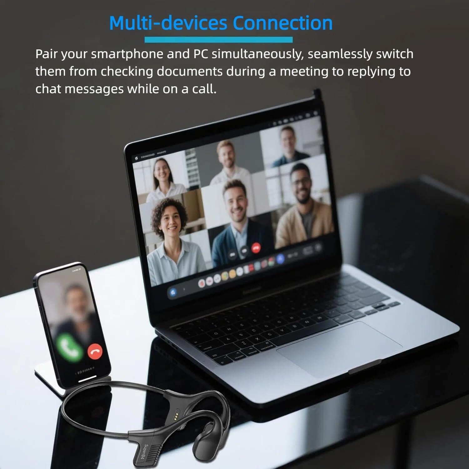 Auriculares Inalámbricos de Conducción Ósea SuperQ4 IPX8 32GB