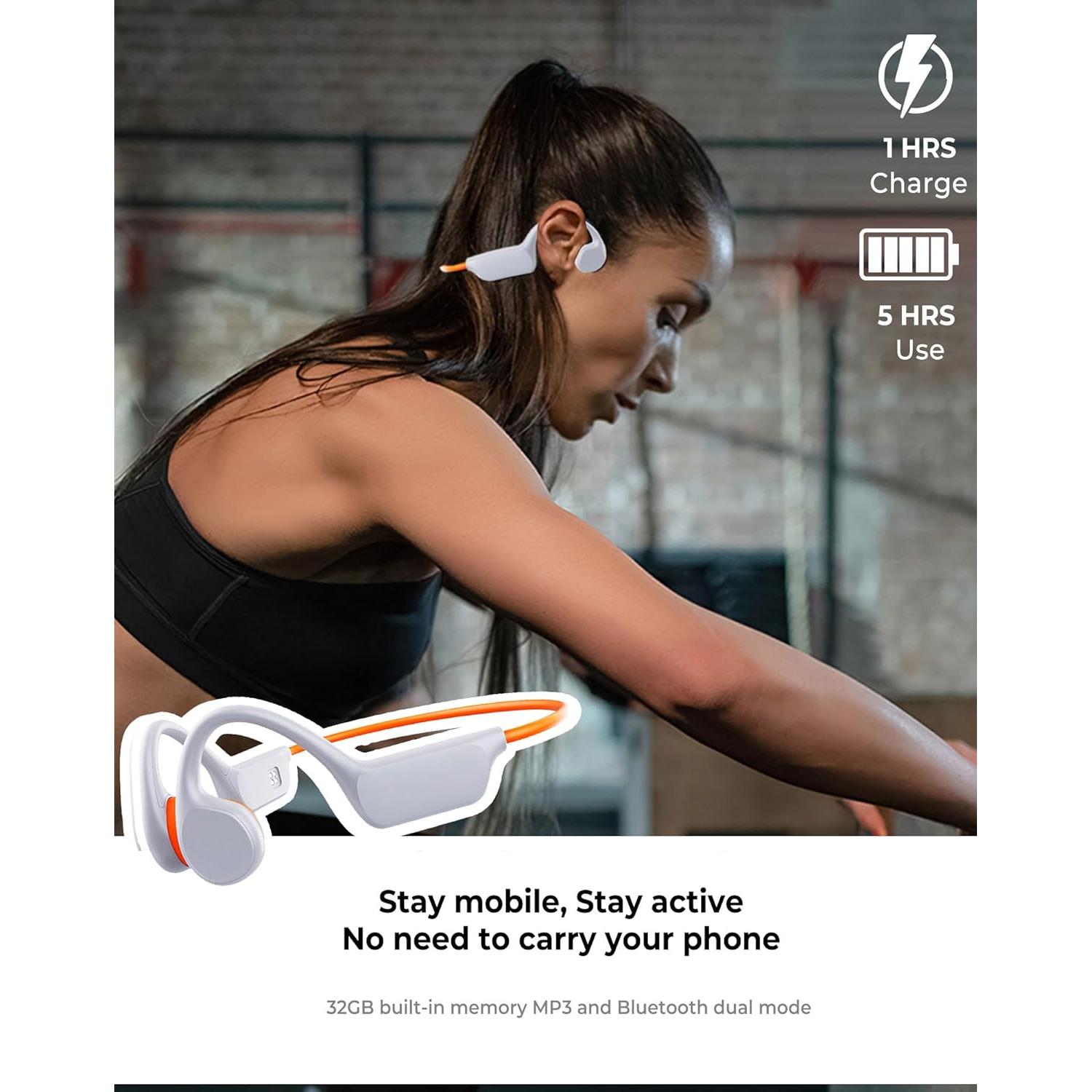 Auriculares de Conducción Ósea Atopskins IPX8 Bluetooth 5.3 32GB