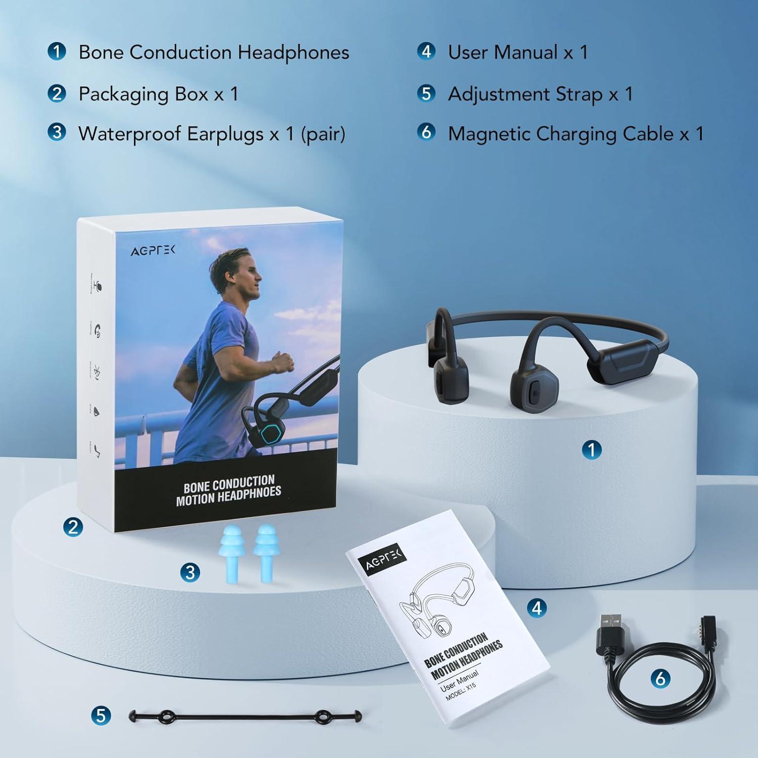 Reproductor MP3 Impermeable AGPTEK X15 Bluetooth 5.3 32GB