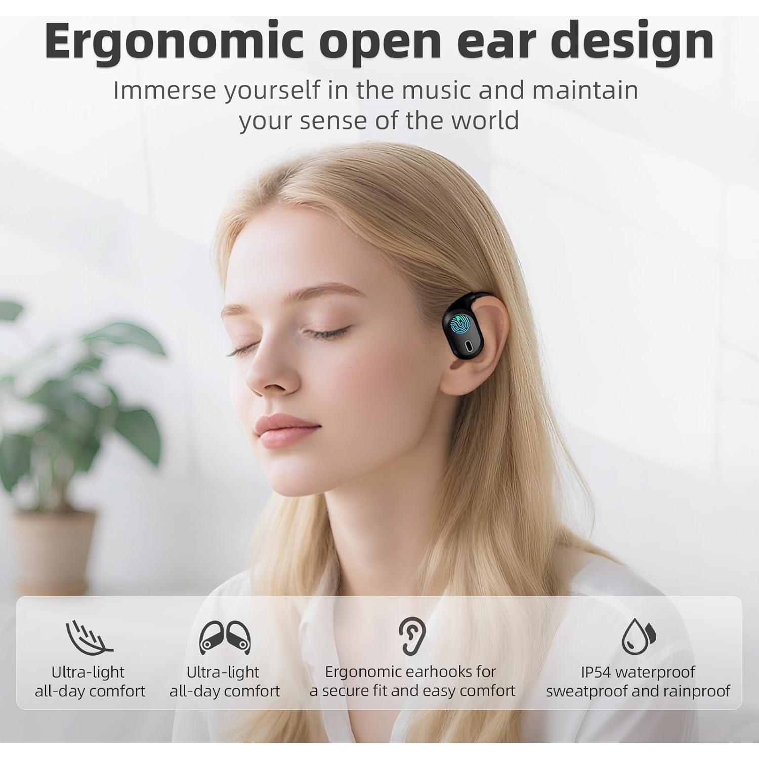 Auriculares Inalámbricos QUYIIDEE V30 Bluetooth 5.4 IP54 40H