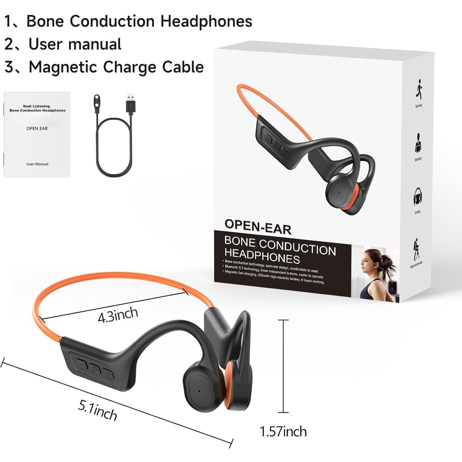 Auriculares Inalámbricos Arington S800C Conducción Ósea IPX7