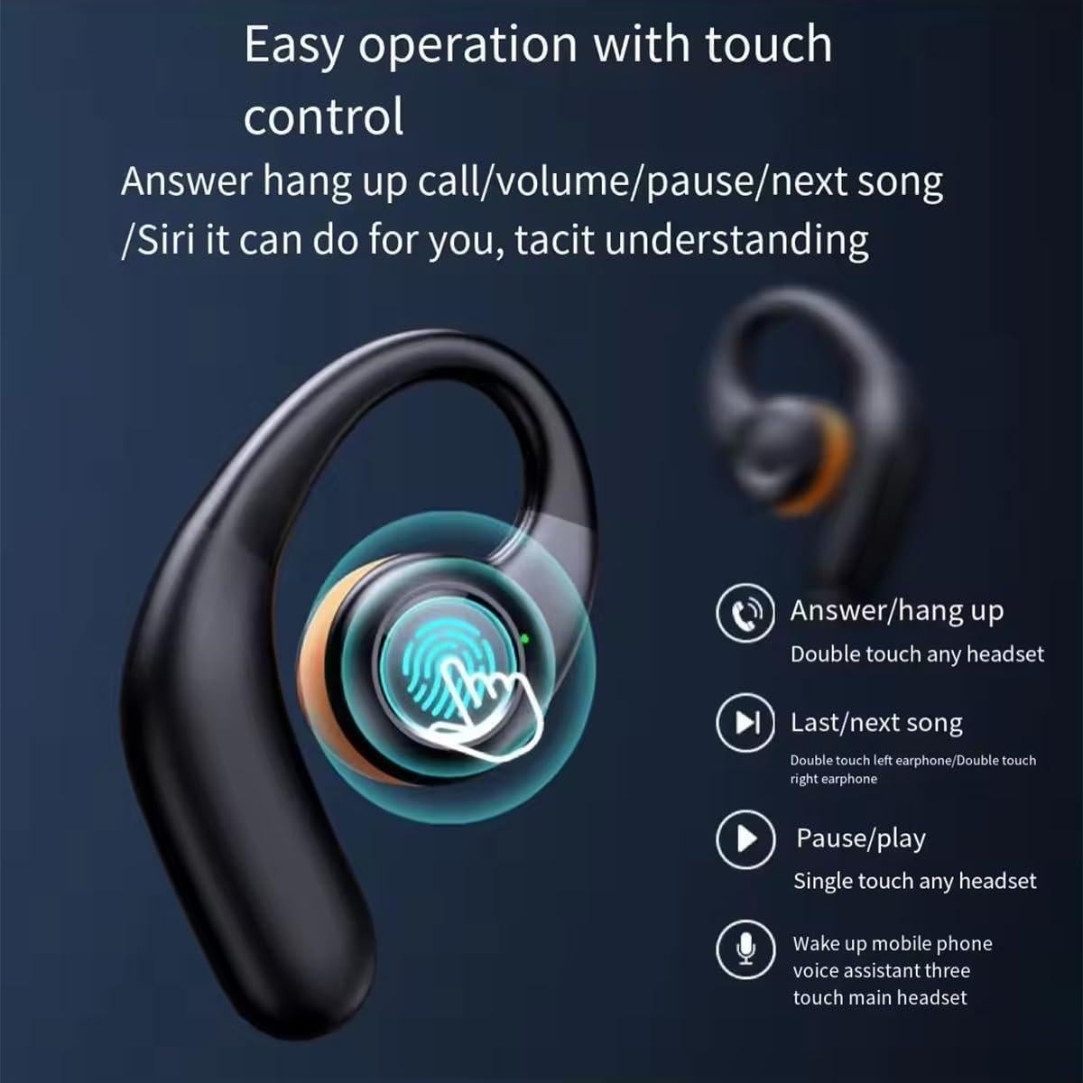 Auriculares Inalámbricos JNXIKOU Conducción Ósea Bluetooth 5.3