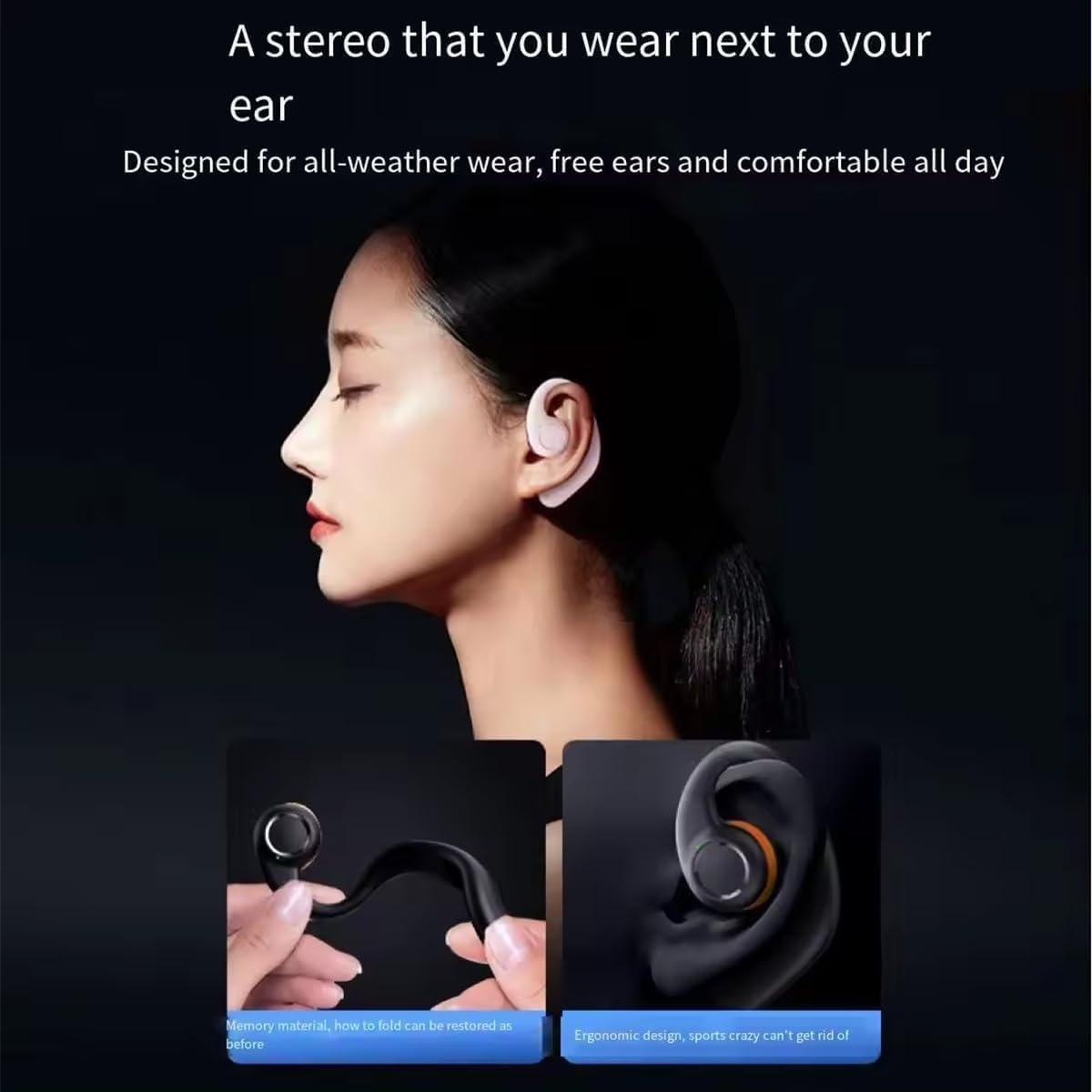 Auriculares Inalámbricos JNXIKOU Conducción Ósea Bluetooth 5.3