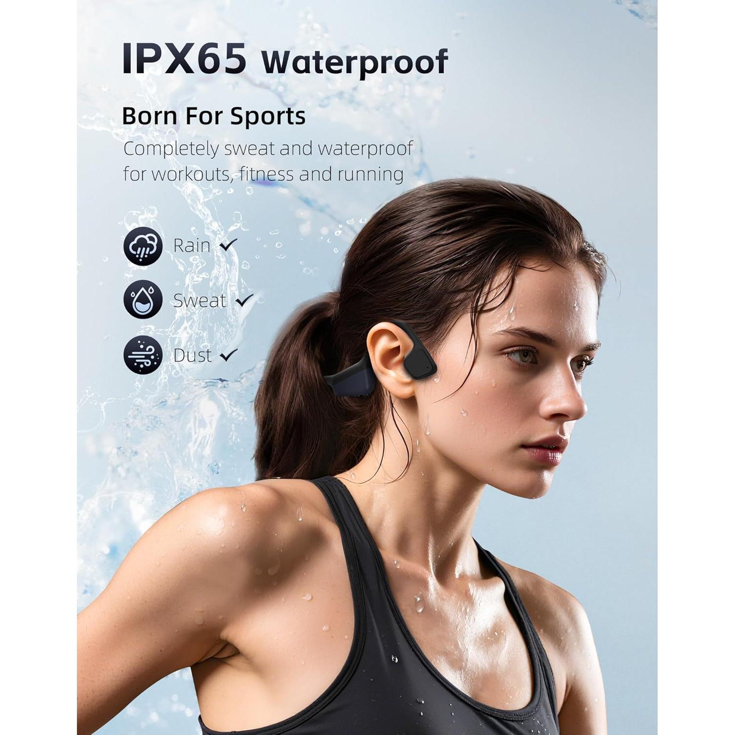 Auriculares Bluetooth XPAU i18 Pro Conducción Ósea 20H HiFi