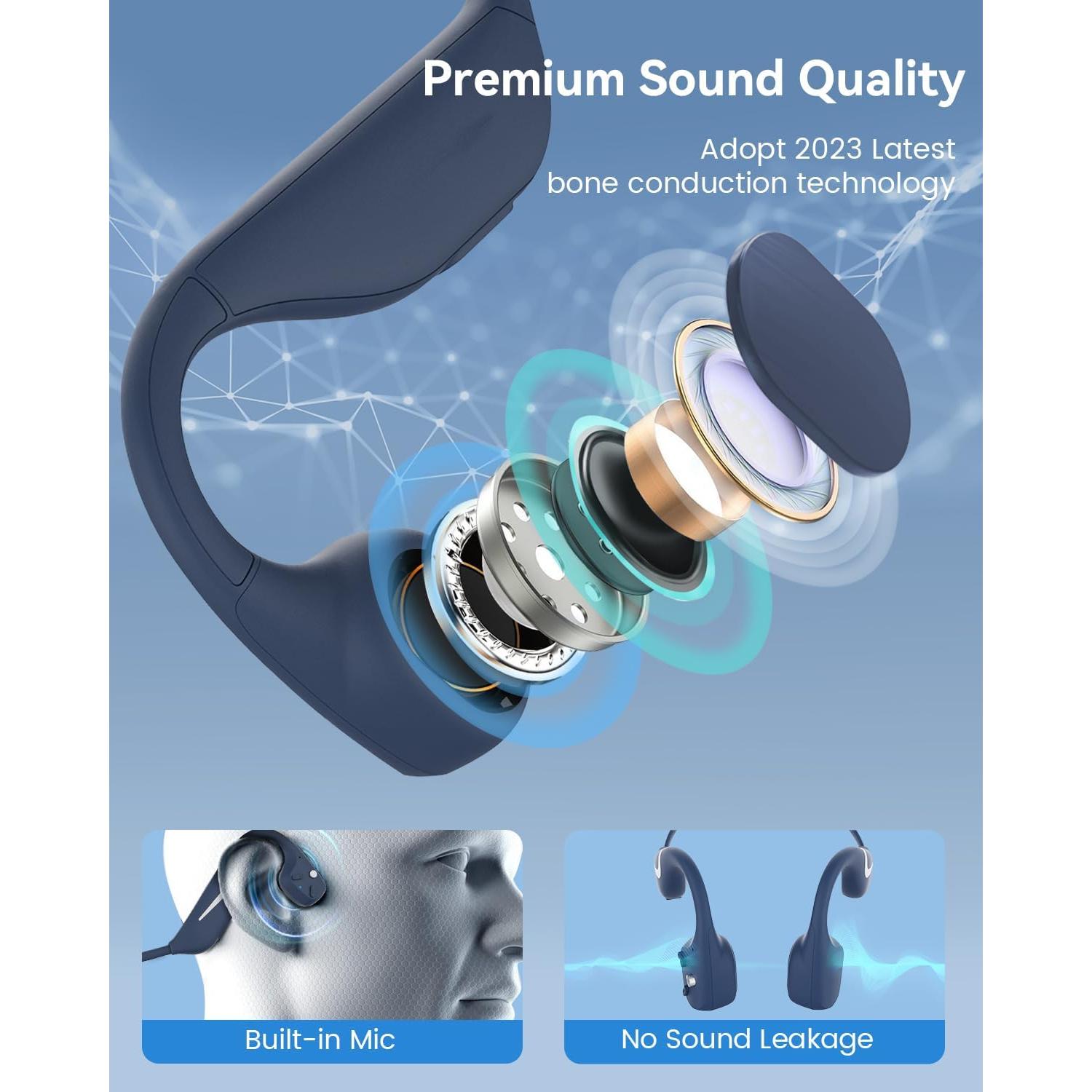 Auriculares Bluetooth MONODEAL DV68 Conducción Ósea IP67 15H