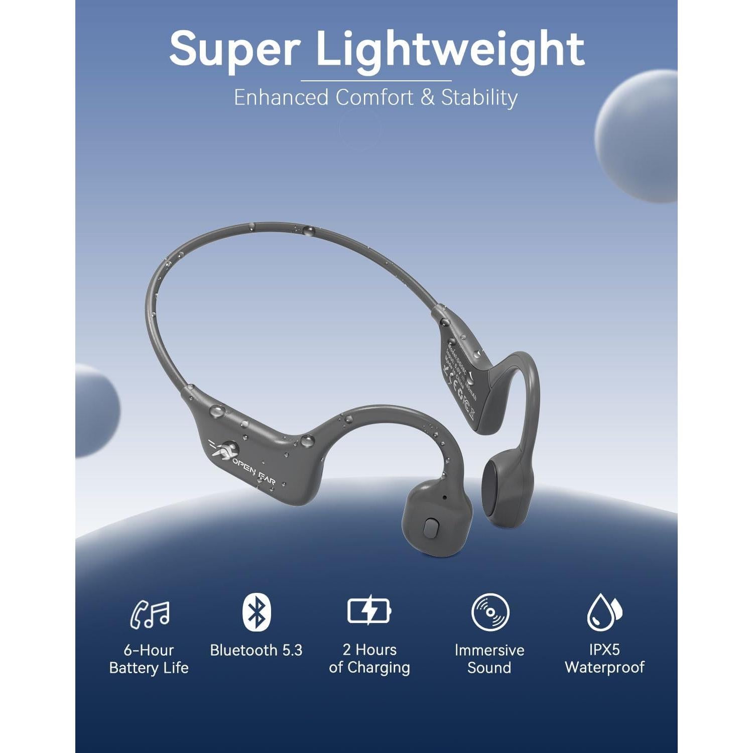 Auriculares de Conducción Ósea SANOTO DG08C Bluetooth IPX5